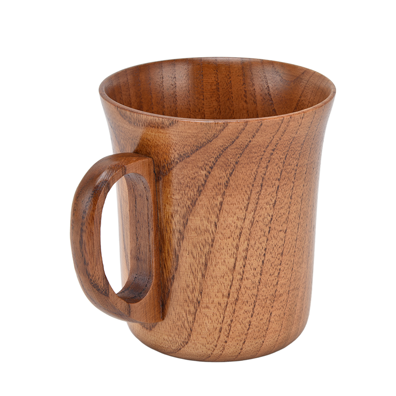 Kreativer Becher Mit Griff Aus Natürlichem Jujube-holz, 280 Ml Bürobecher Für Kaffee Und Tee, Tragbarer Trinkbecher
