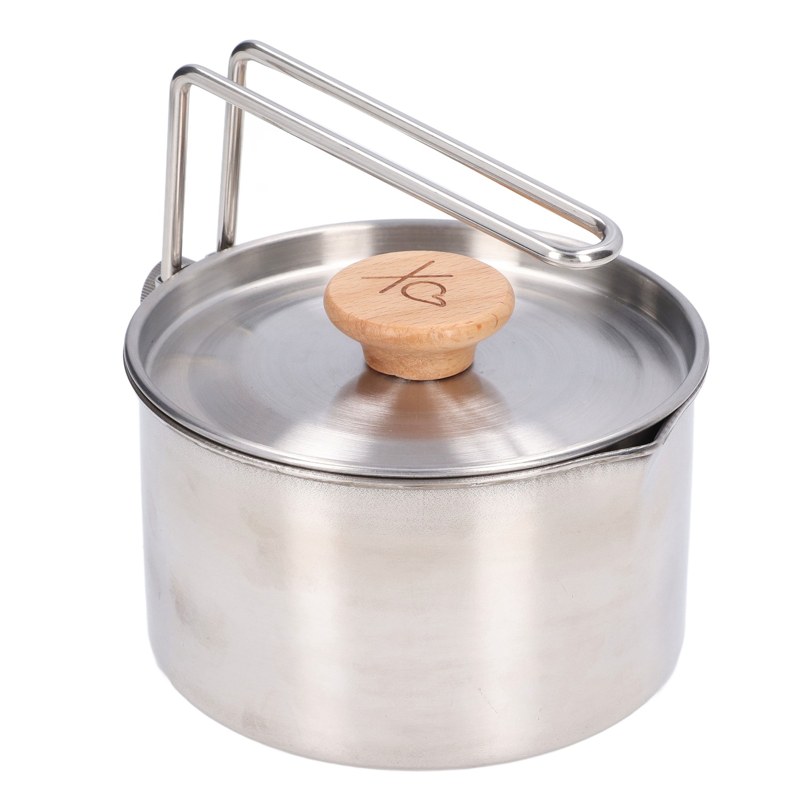 1000 Ml Campingkessel Aus Edelstahl, Multifunktional Für Kaffee Und Nudeln, Abnehmbarer Griff Für Wanderungen Und Grillabende Im Freien