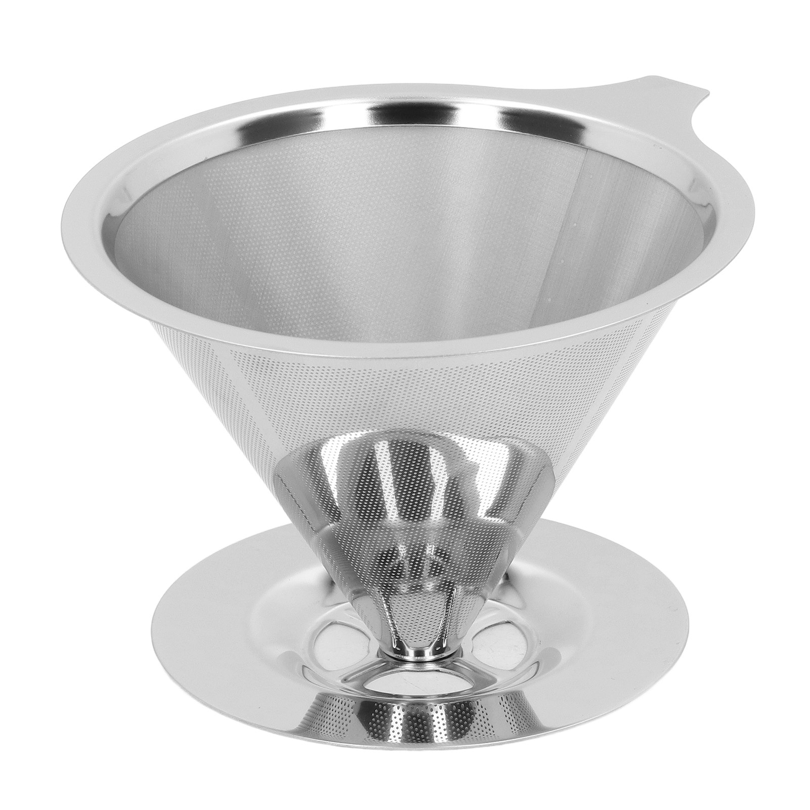 Wiederverwendbarer Edelstahl-kaffeefilter, Kegel Für Kanne, 1 Bis 6 Tassen, Langsame Extraktion, Kaffeesieb.