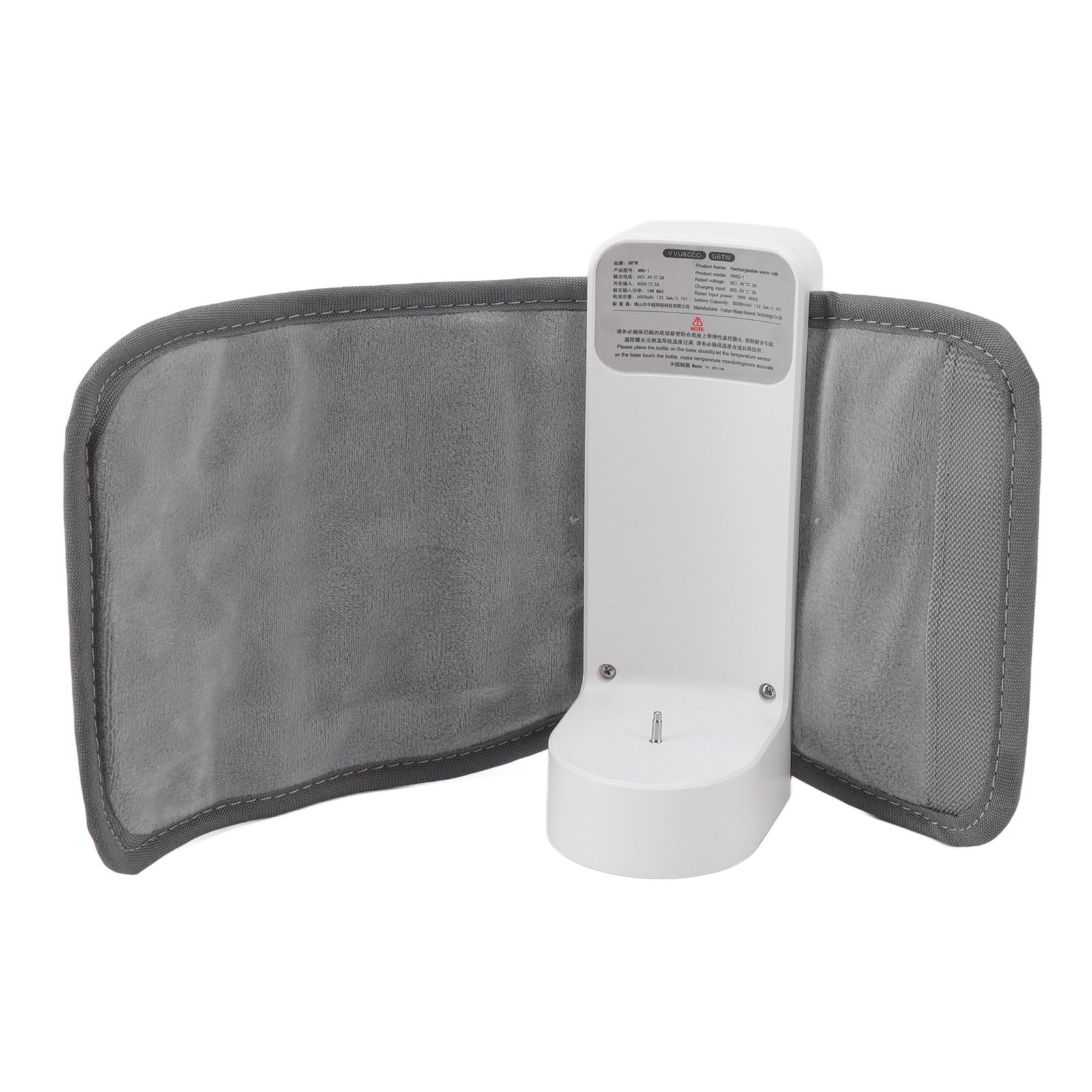 Tragbarer, Intelligenter, Kabelloser, Per Usb Aufladbarer Babyflaschenwärmer Mit Konstanter Temperatur Und Digitalanzeige (mit Eingebautem Akku).