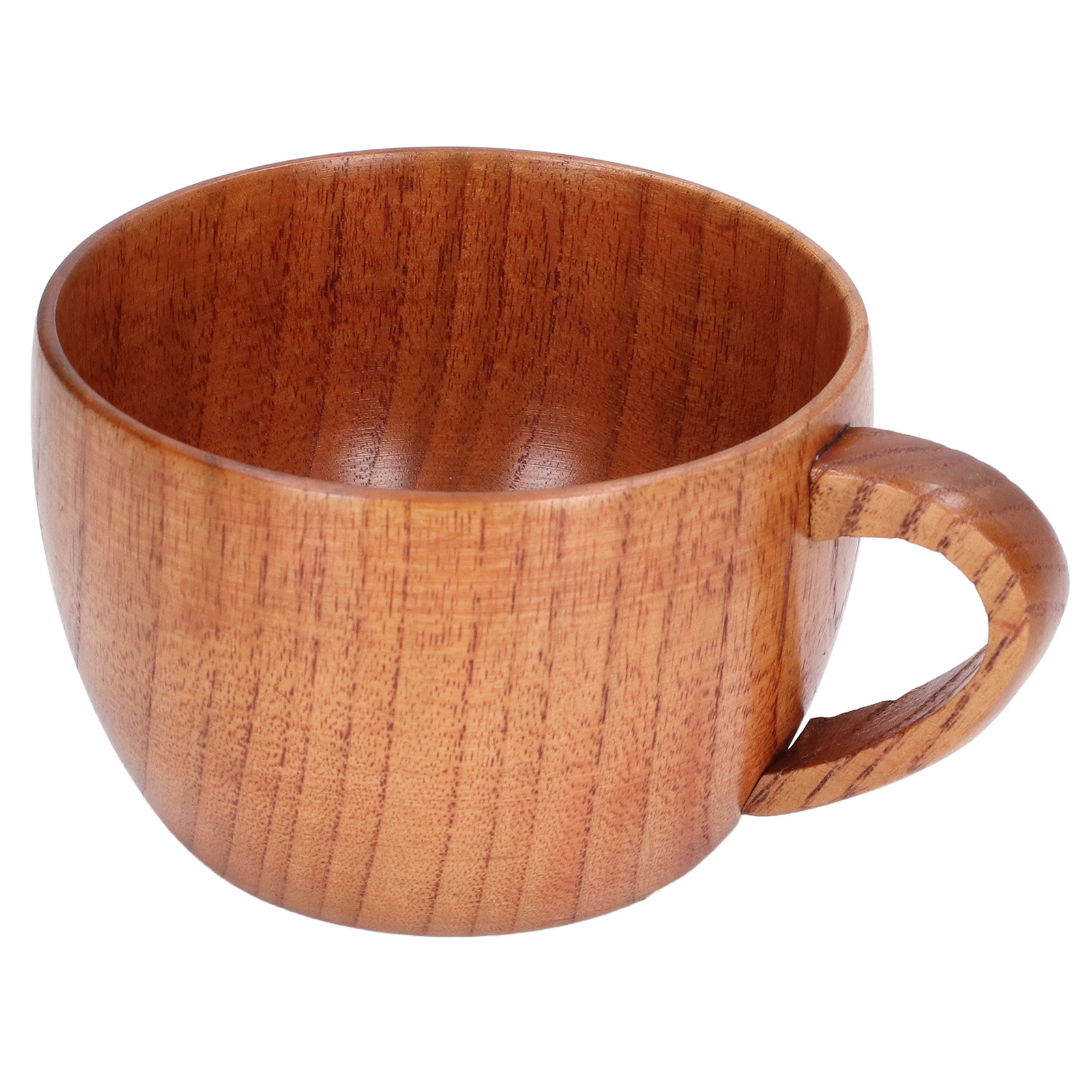Japanische Kaffeetasse Aus Sauerkirschenholz, Teetasse Aus Holz Mit Isoliertem Griff, Massiver Holzbecher (200 Ml)