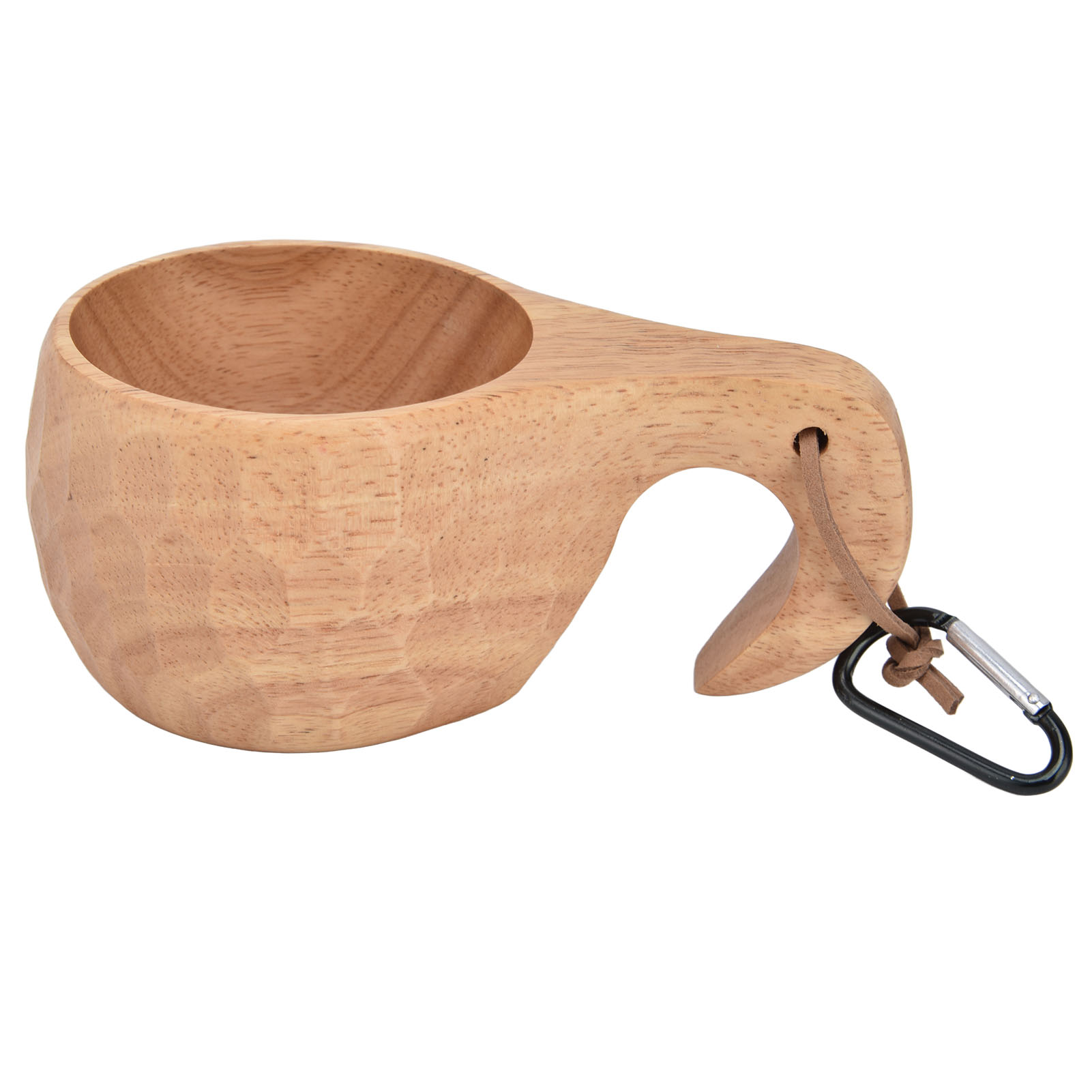Finnischer Becher Aus Massivem Gummibaumholz, Nordischer Kreativbecher Mit Henkel Und Haken, Tragbares Glas Für Milch Oder Kaffee, Schildpattmuster.