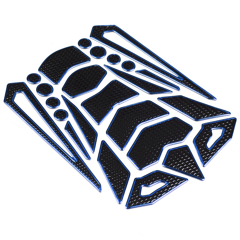 Universeller Antirutschschaum Für Motorradtanks, Selbstklebender Schutz Mit Blauen Rändern, Kraftstoffkleber.