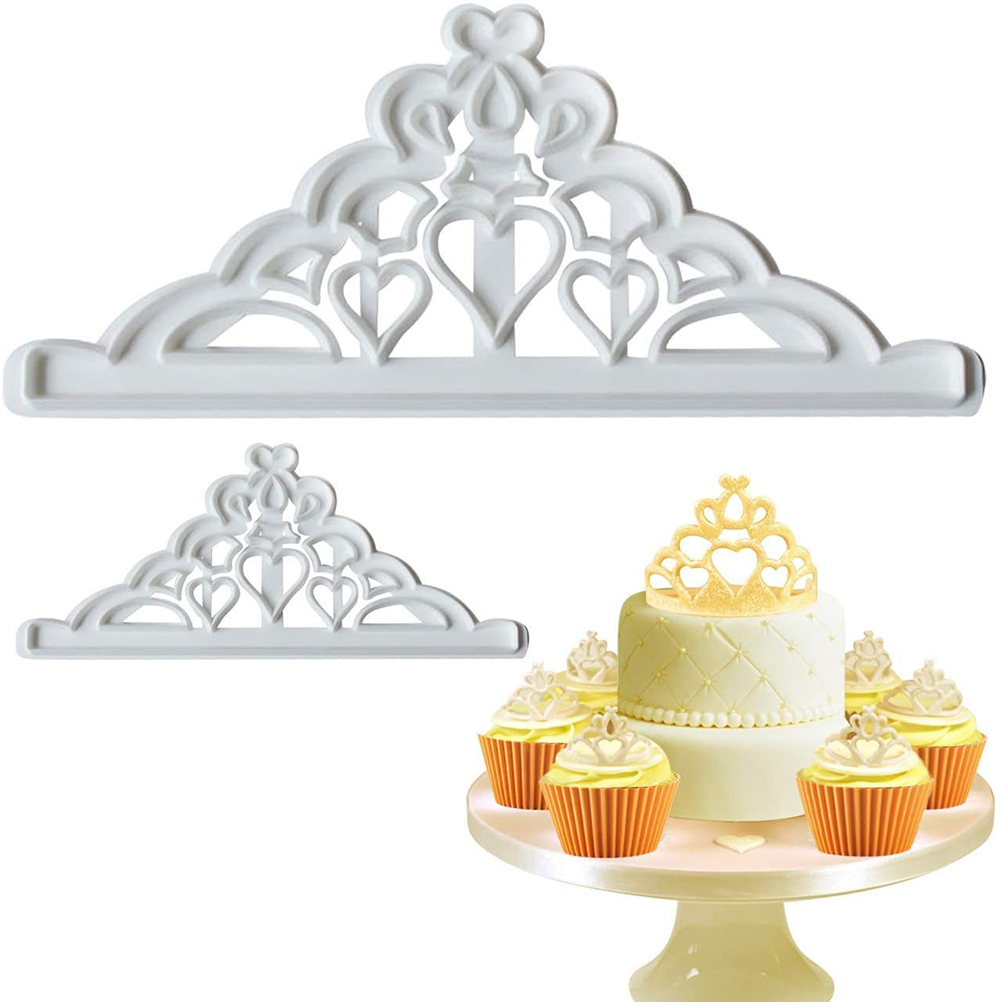 Kronen-ausstechform-set (2-teilig), Kronenförmige Form Für Cupcakes, Zuckerpaste-dekoration, Gebäckwerkzeug Für Teig Und Ton
