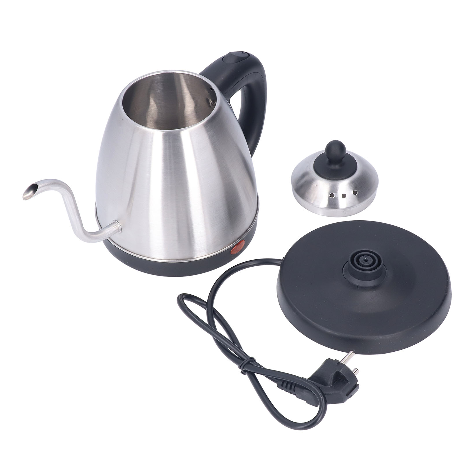 1,2-liter-edelstahl-wasserkocher Mit Schwanenhals, Kaffeekanne Für Aufgüsse, Manuelle Kaffeemaschine (220 V) Mit Europäischem Stecker
