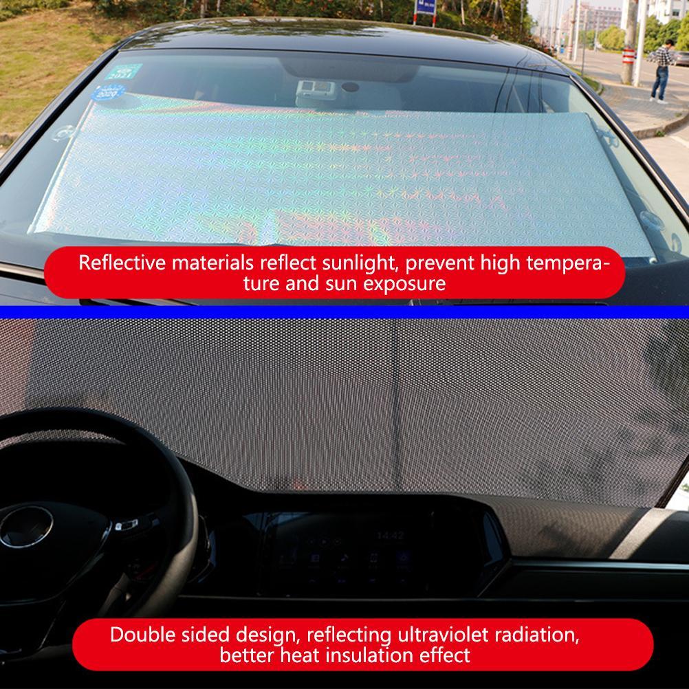 Automatischer, Einziehbarer Sonnenschutz Für Autos, Uv-schutz Für Die Windschutzscheibe, Sonnenblende, Sonnenschutzvorhang.