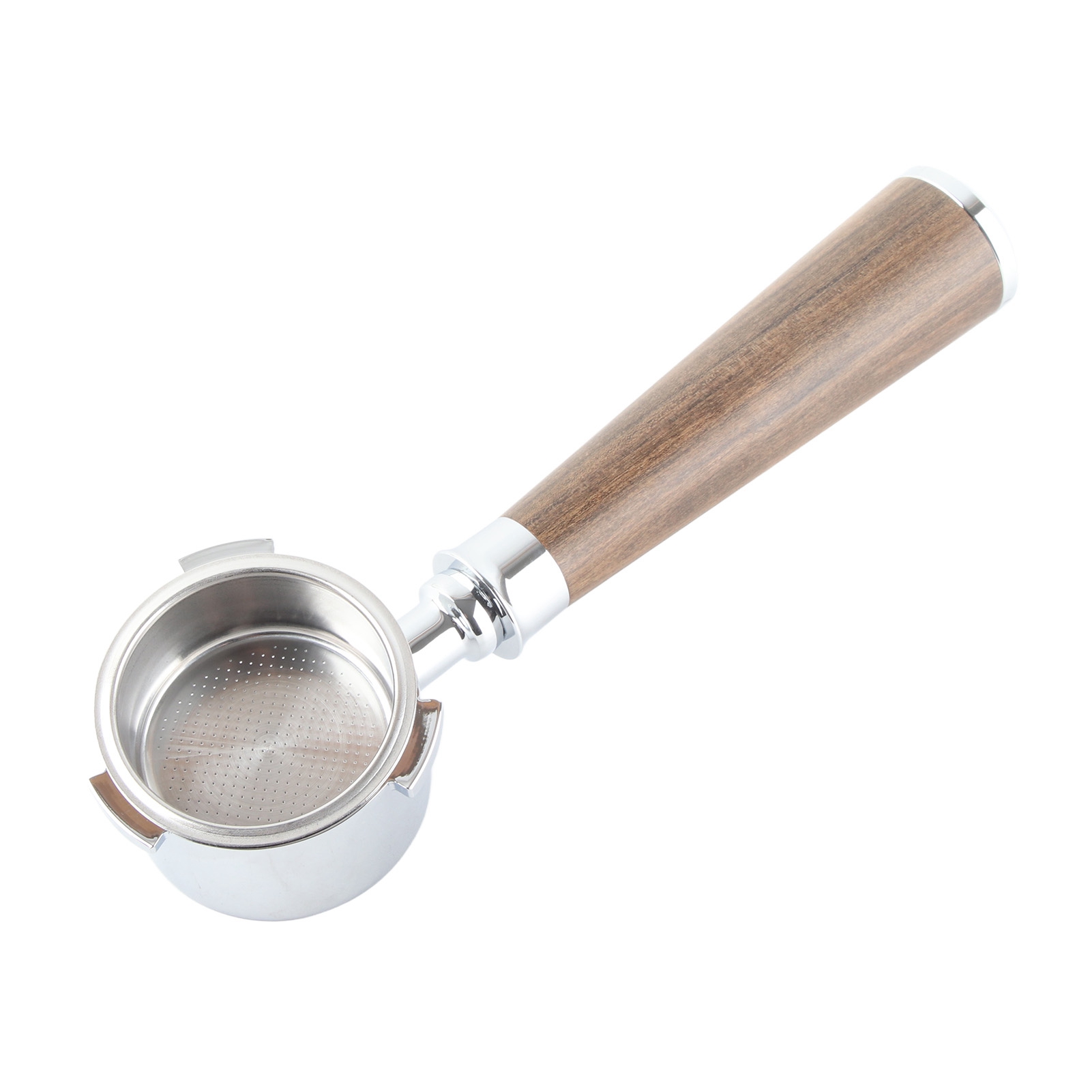 Bodenloser 51-mm-filterhalter Für Delonghi Ecp685/680, Griff Aus Zinklegierung, Kompatibel Mit Delonghi Kaffeemaschinen, Griff Aus Schwarzem Und Geätztem Holz (bitte Entsprechend Dem Richtigen Modell