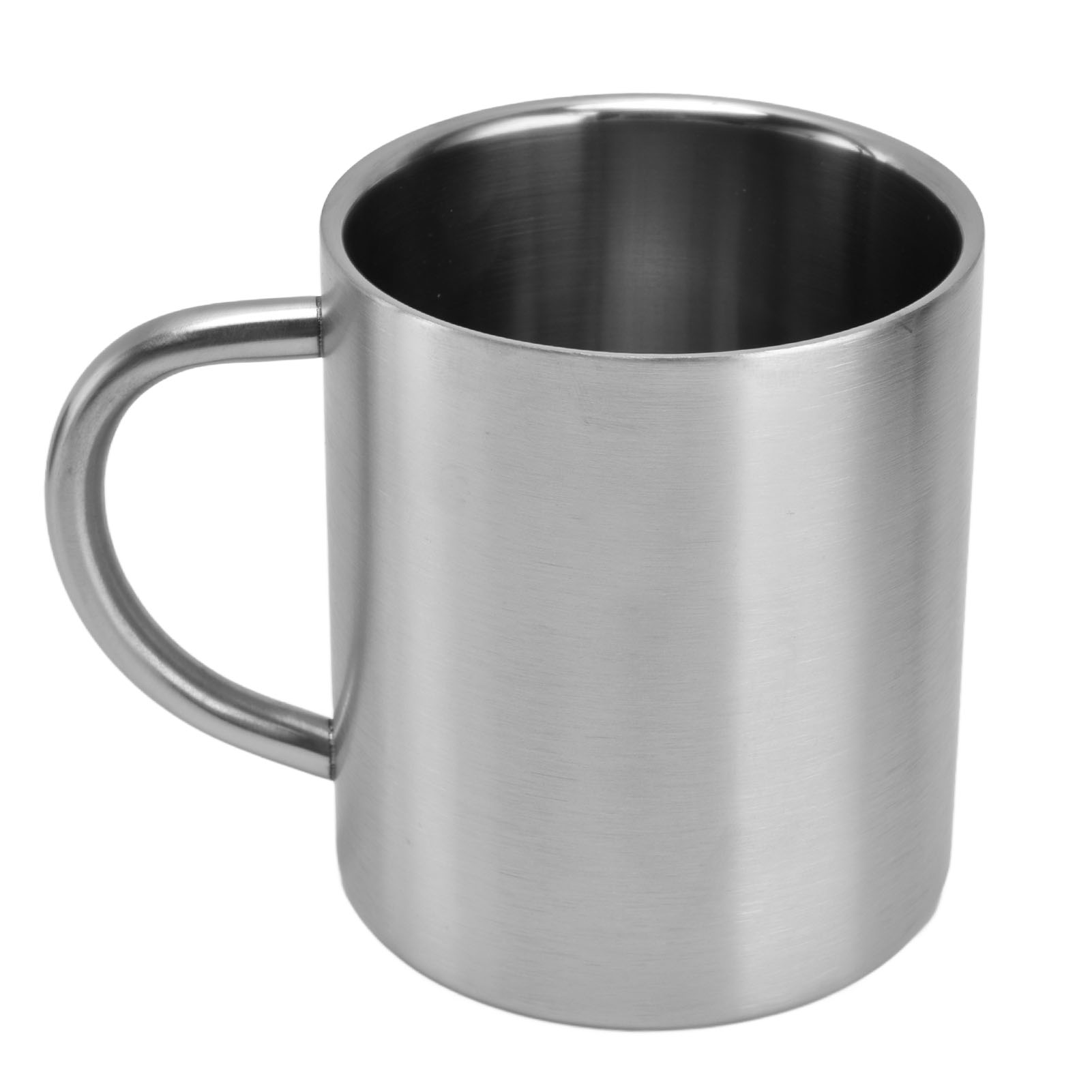 Kaffeebecher Aus Gebürstetem Edelstahl 304, 410 Ml, Sandgestrahlter, Gebürsteter Trinkbecher