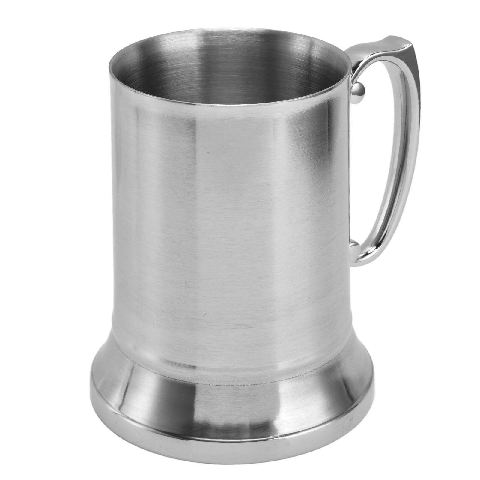 Doppelwandiger Bierkrug Aus Edelstahl 304, Flammenförmiges Cocktailglas, Kleiner 450-ml-krug (innenmaße: 304, Außenmaße: 202) Für Bars Und Hotels