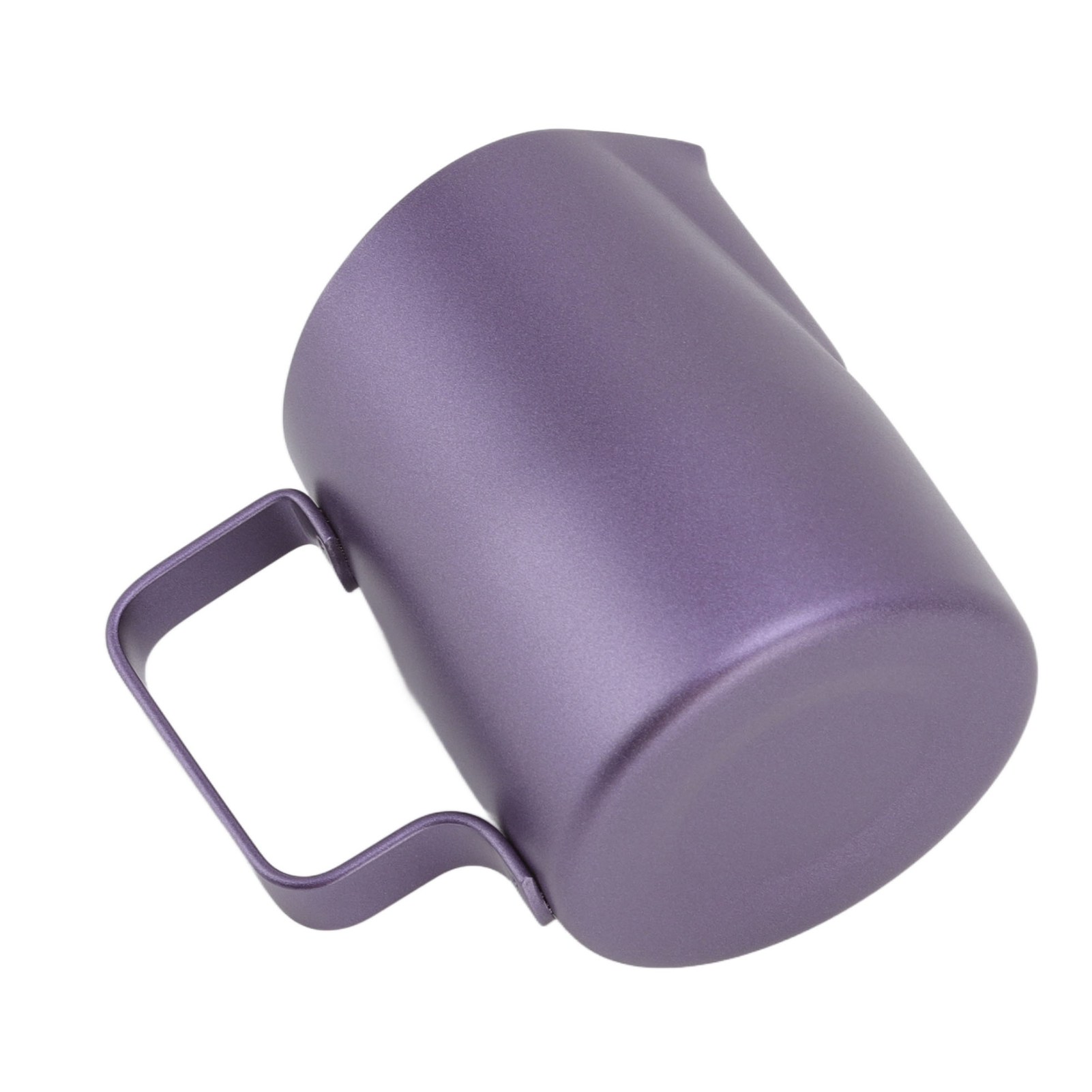 Funkelnd Violette Milchkanne Aus Edelstahl Mit Strukturiertem, Abgewinkeltem Ausguss, 450-ml-cappuccinokännchen