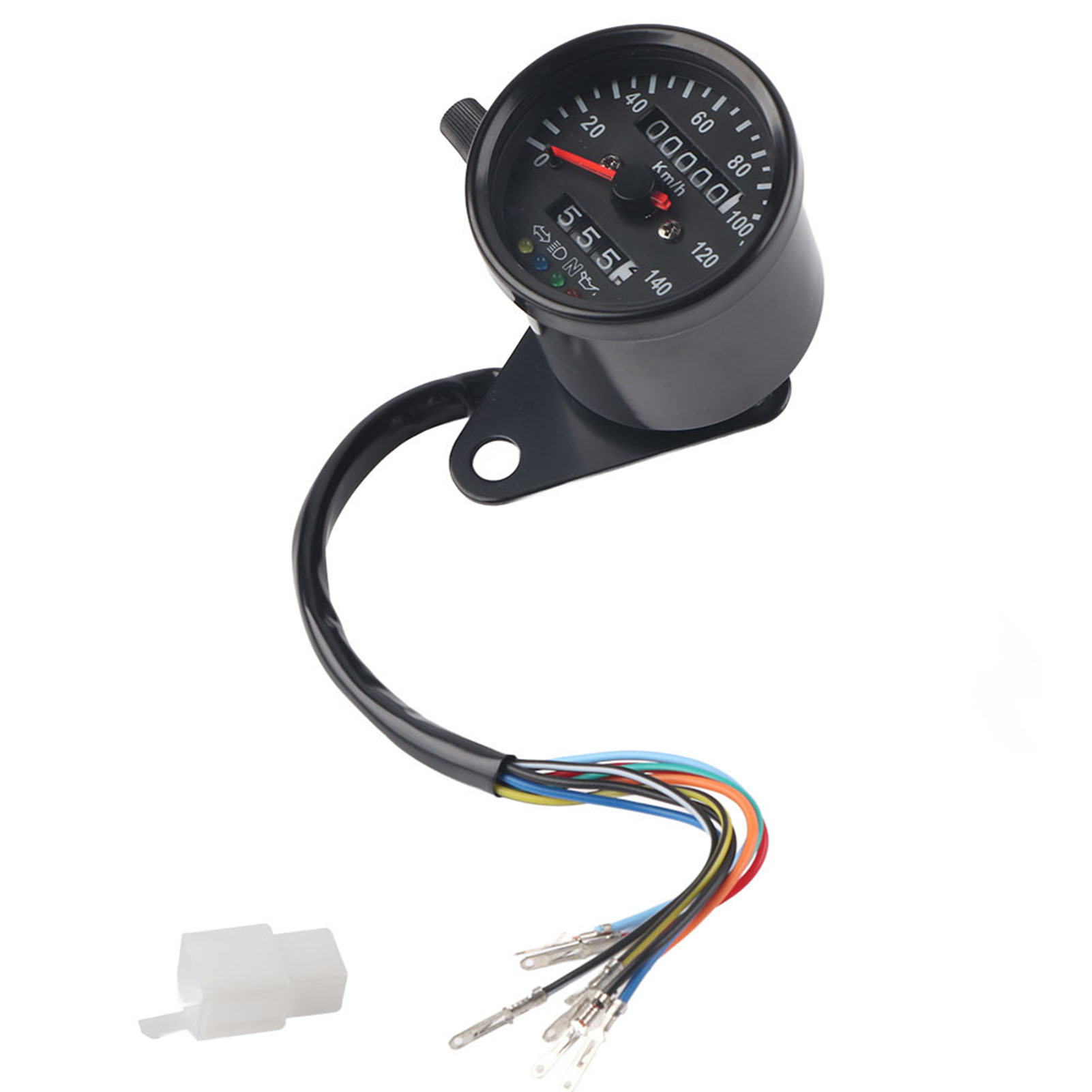 12v Doppel-motorradtacho Mit Led-hintergrundbeleuchtung, Kilometerzähler-kit Für Cafe Racer