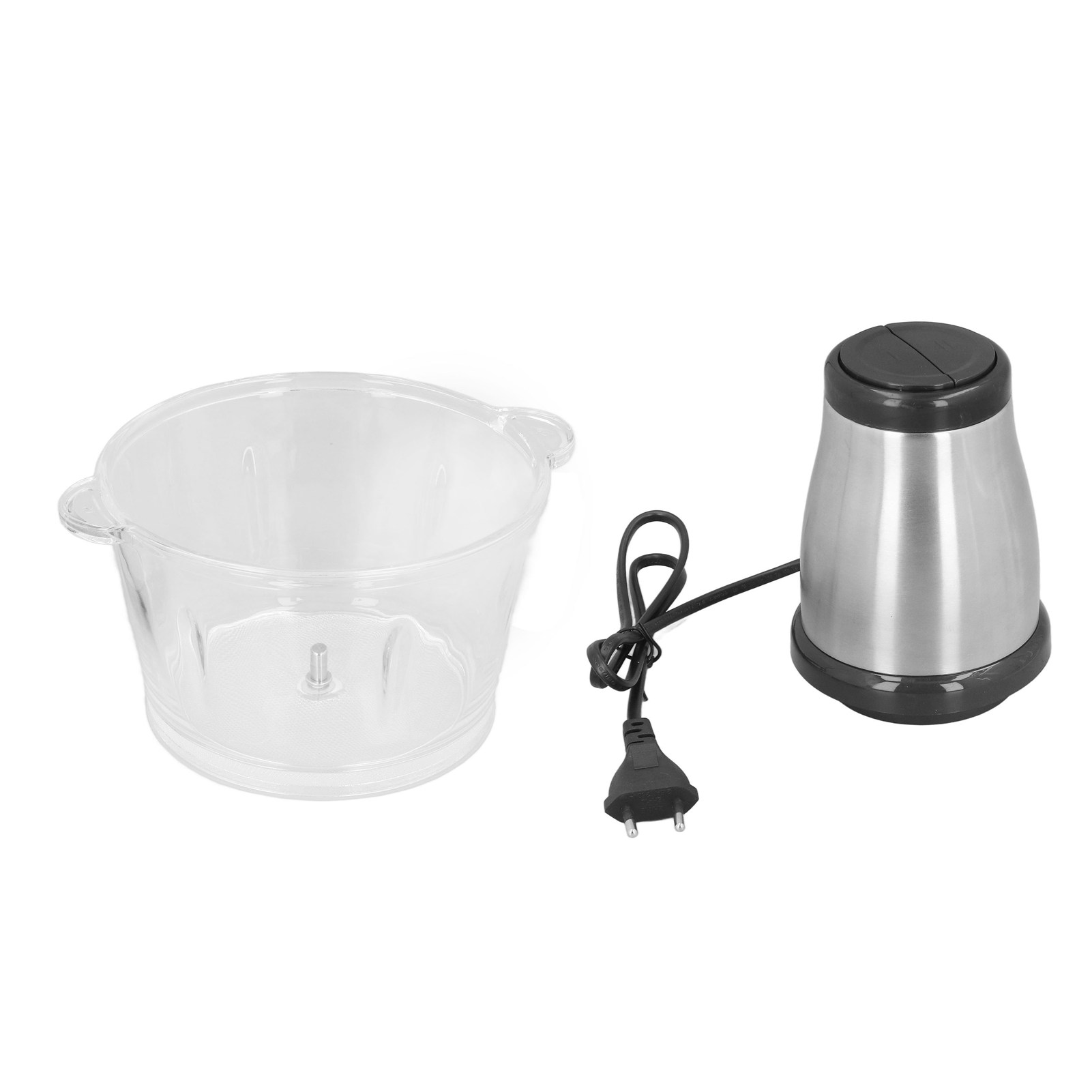 Multifunktionaler Elektrischer Fleischwolf 220v, Fleisch- Und Gemüsezerkleinerer, Mini-küchenmaschine Für Den Hausgebrauch, Glasschüssel.