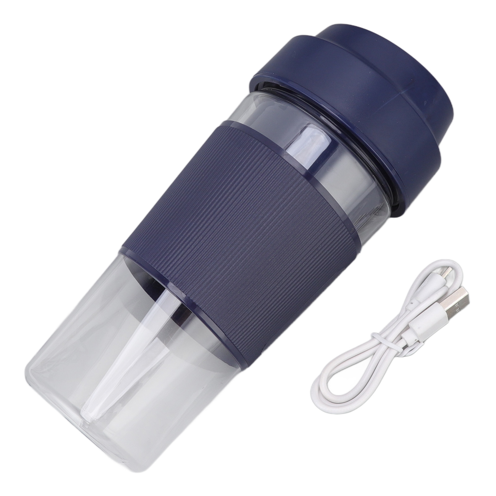 Mini-zitruspresse Mit Usb-aufladung, Eingebautem Lithium-akku, Für Selbstgemachten Saft, Kleiner Blauer Entsafter, 4-klingen-design, Ideal Für Reisen Und Zu Hause