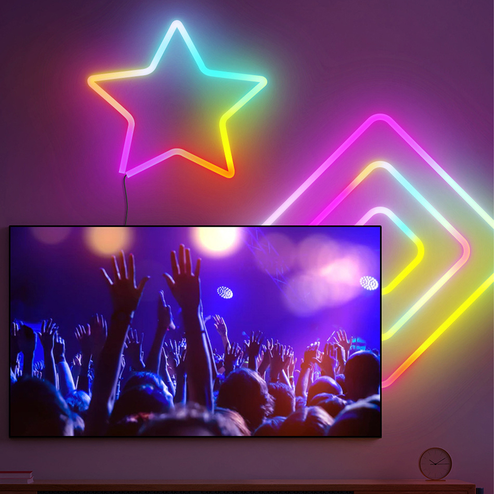 Rgb-neon-led-streifen, 16 Millionen Farben, Graffiti-stil, Wlan, Bluetooth, Musikwiedergabe, Led-streifen Für Schlafzimmer, Wohnzimmer, Gaming-dekoration