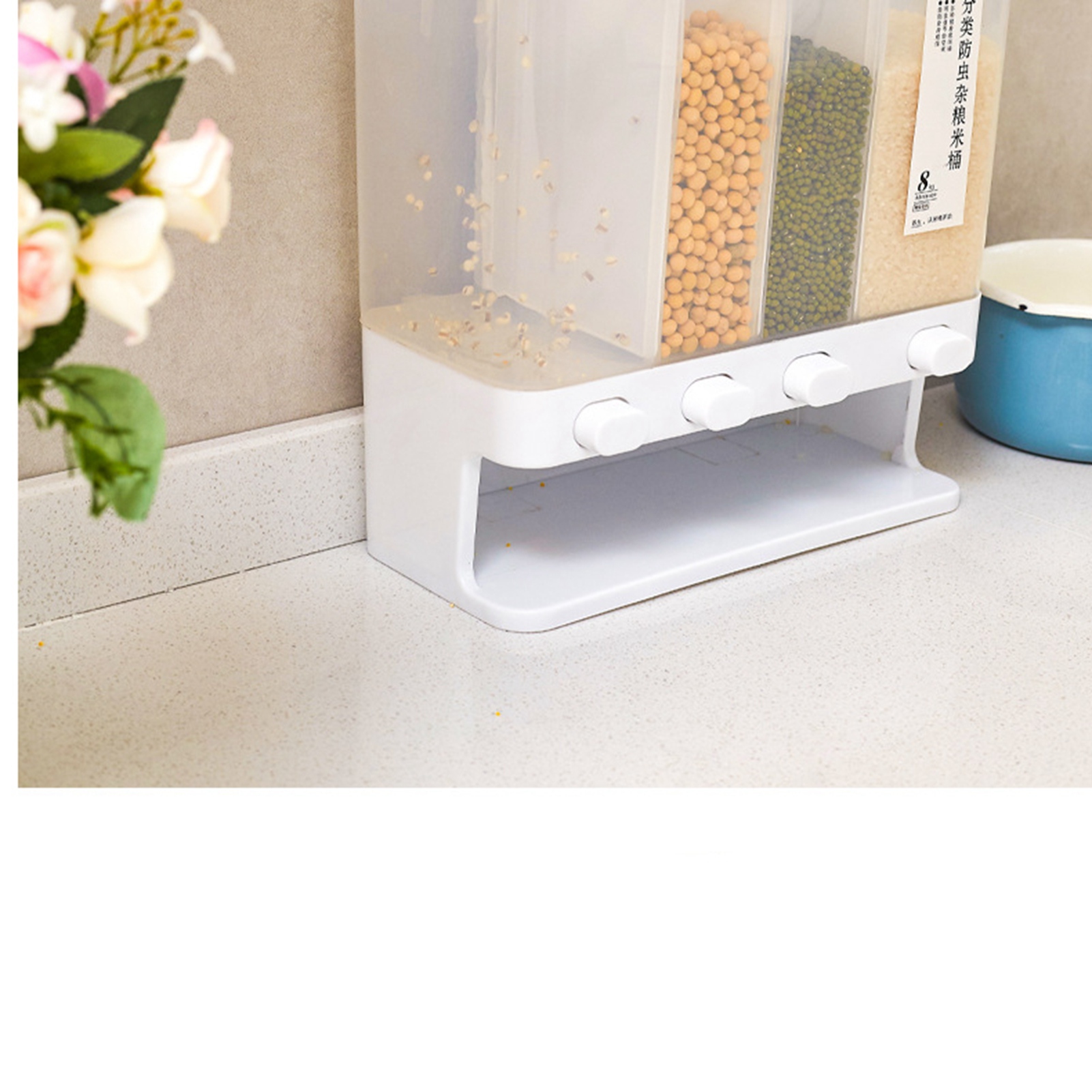 Unterteilte Aufbewahrungsbox Für Reis Und Getreide, Wasserdicht Und Insektensicher, Luftdichter Behälter Für Küche Und Haushalt, 5 Fächer.