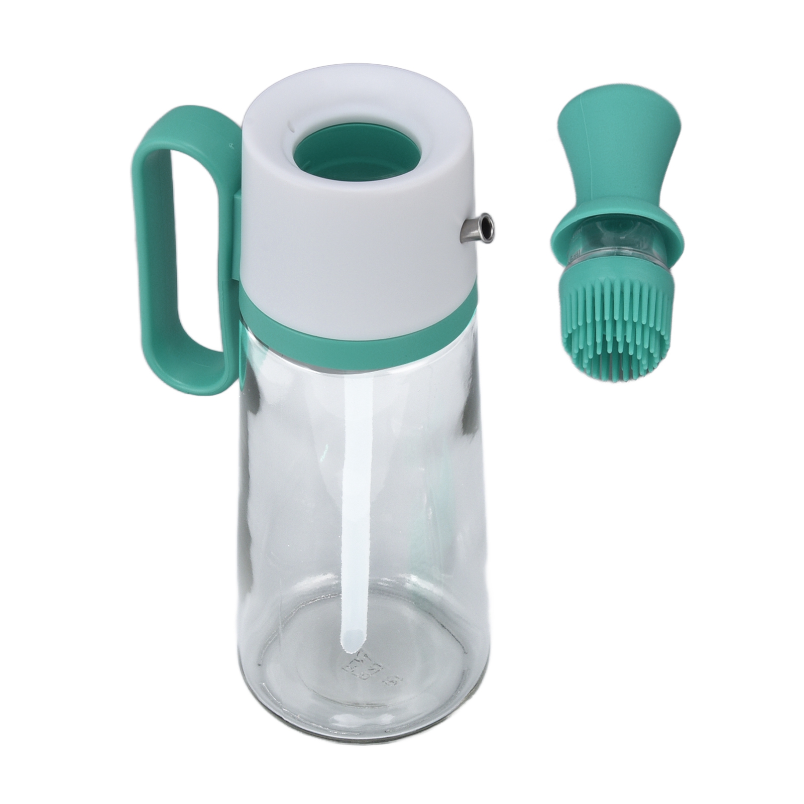 550 Ml Grüne Glas-messflasche, Ölbeständig, Tropffrei, Für Küche, Essig, Sojasauce, Gewürze, 2er-pack