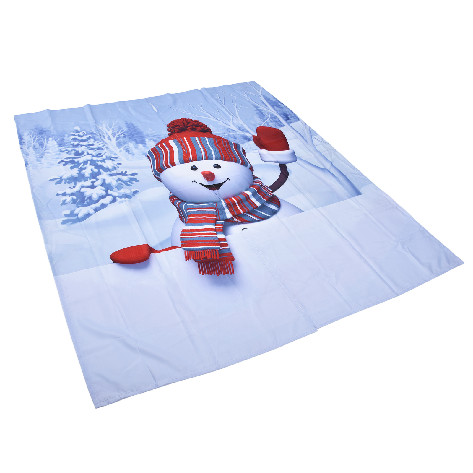 Hochwertiger Verdunkelungsvorhang 150 X 166 Cm, Originelles 3d-digital-weihnachtsmann-design, 4-teiliges Weihnachtsset