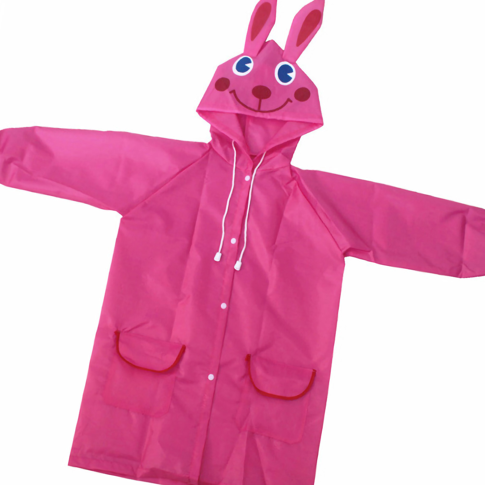 Regenanzug Mit Tiermotiven Für Kinder, Koreanischer Cartoon-regenmantel Für Schulkinder, Personalisierbarer Rosa Regencape Mit Logo Oder Text