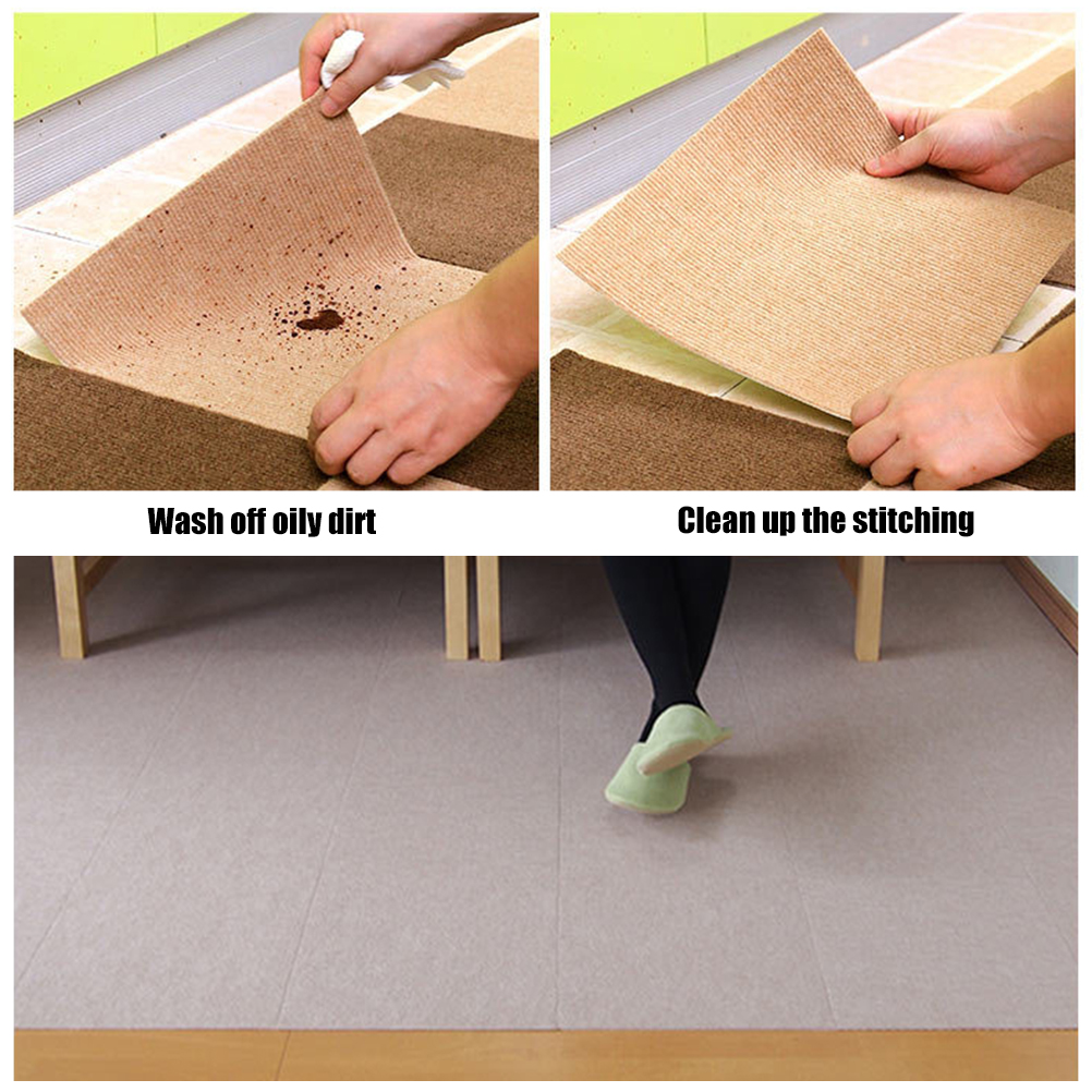 Selbstklebende Fußmatte 30x30 Cm, Rutschfester Schutzteppich, Strapazierfähige Spielmatte Für Kinder, Für Wohnzimmer, Büro, Esszimmer.