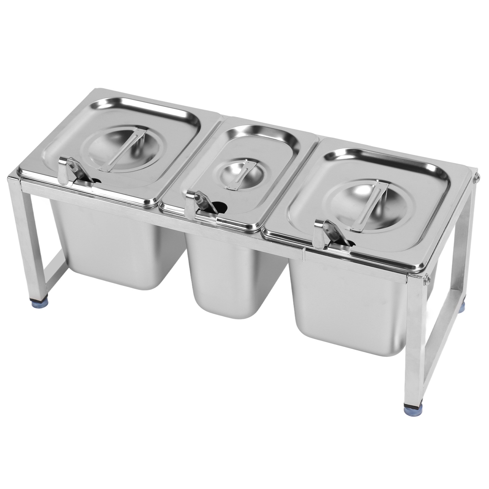 Set Aus 2 Teleskopierbaren Marmeladengläsern Aus Edelstahl Mit Spenderständer, 2,2 L Und 1,6 L, Für Konditoreien Und Teestuben, Modell Nr. 27