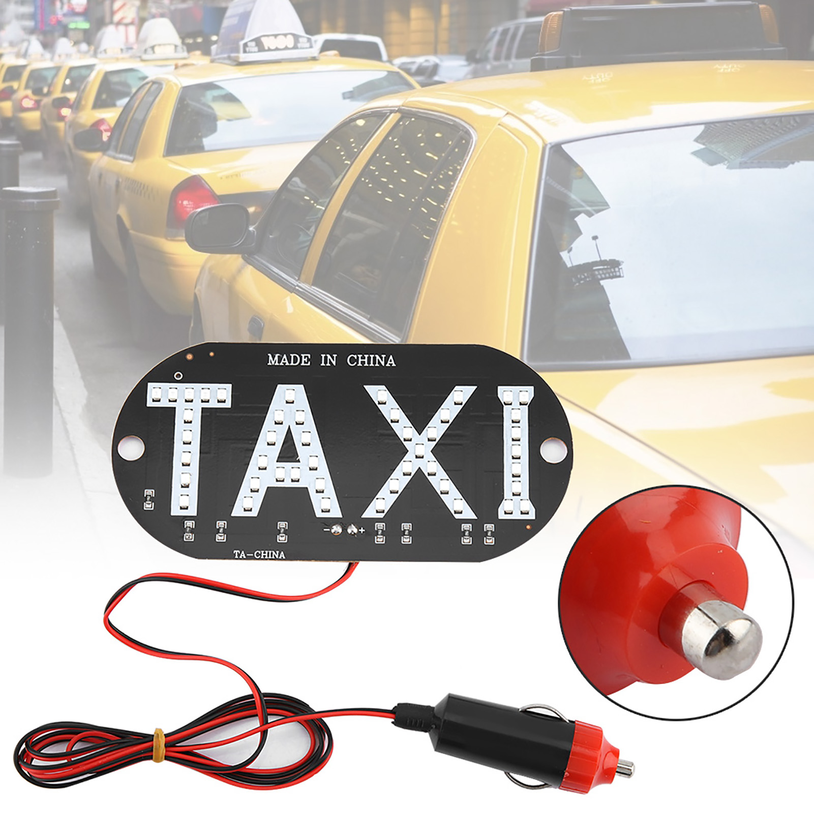 12v Led-beleuchtetes Taxi-windschutzscheibenschild Für Fenster, Taxilichtsignal