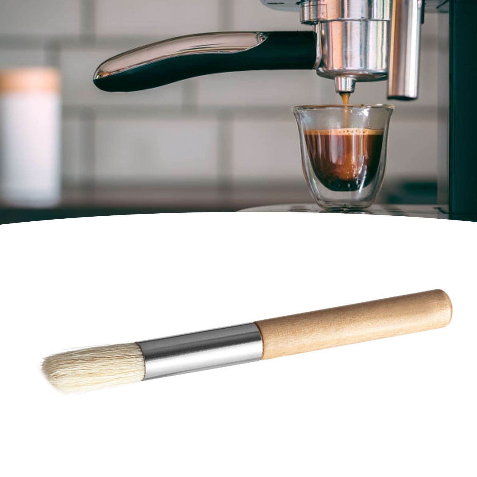 Reinigungsbürste Für Kaffeemühle, Kaffeemaschine, Bohnen, Staub, Edelstahlverbinder, Küchenwerkzeug.