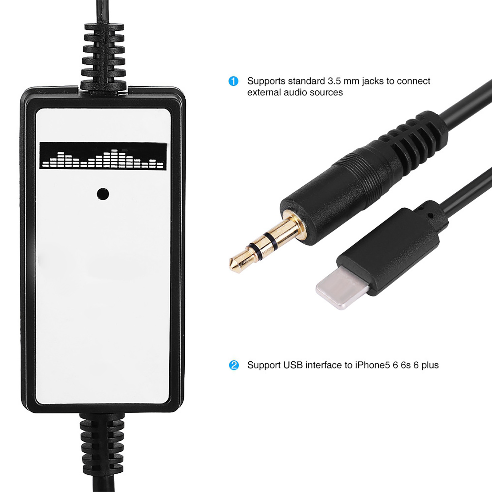 Aux-audio-interface-adapter Für Autos, Kompatibel Mit Accord 07-11, Iphone 5/6/6s, Integrierter Audioeingang