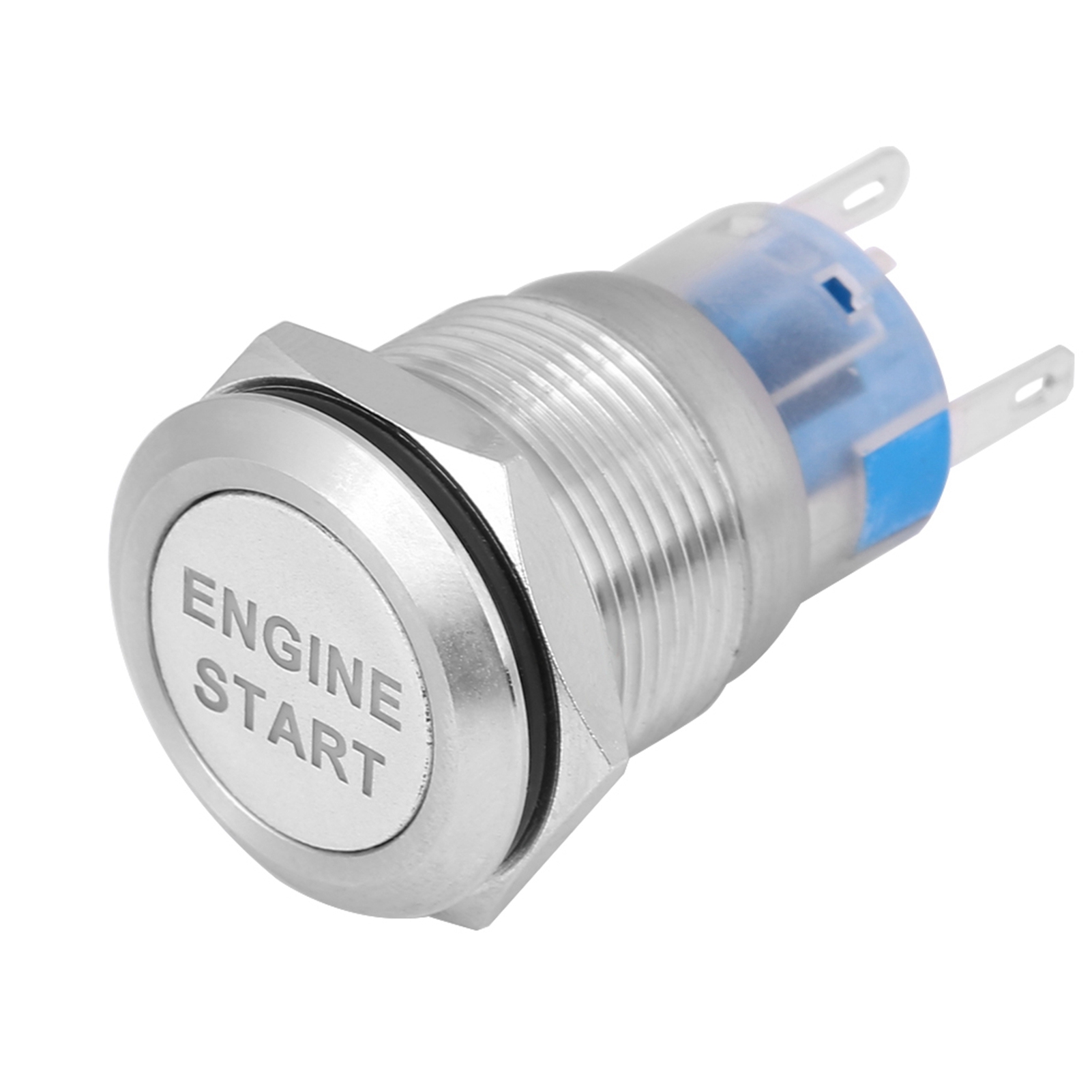 12v Wasserdichter Druckknopf-zündschalter Für Automotoren, Silberfarbener Edelstahl