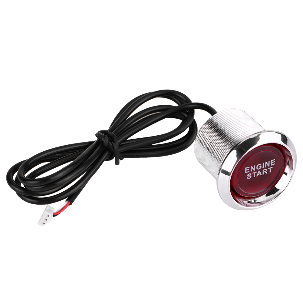 Universeller 12v-startknopf Mit Roter Led Für Autos, Druckknopf-zündschalter