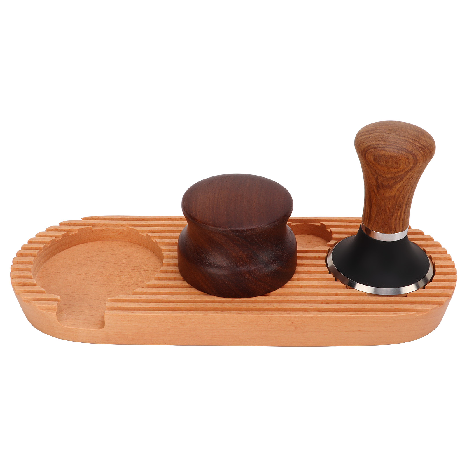 Kaffeetamper-set Mit Rutschfestem Holzgriff, Tamper Und Dosierer (53 Mm/2,1 Zoll) Für Die Küche (s-basis)
