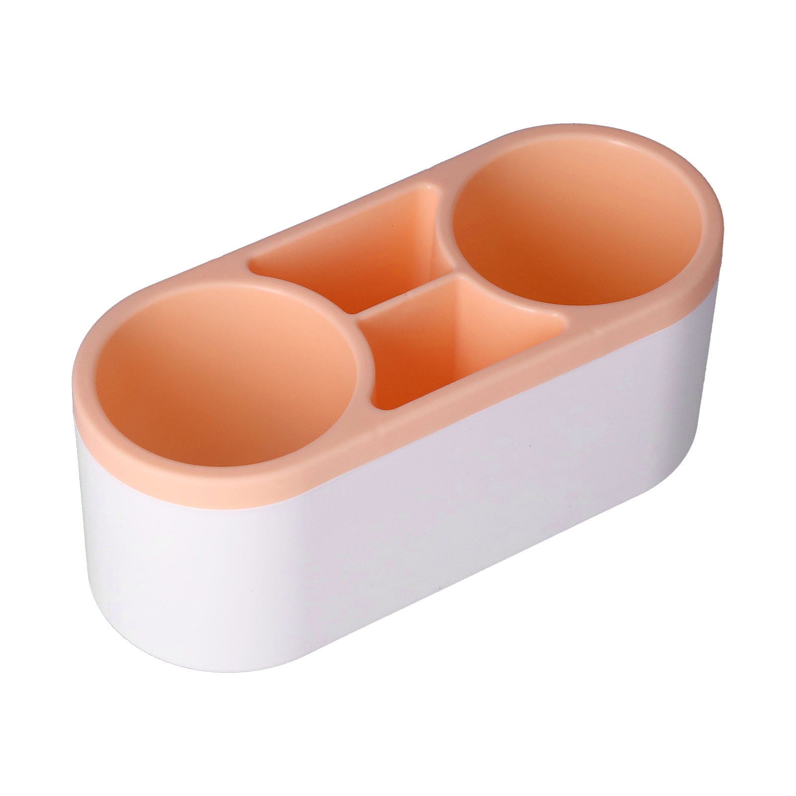 Selbstklebendes, Wandmontiertes Aufbewahrungsset Mit Saugnäpfen Für Haartrockner Und Kämme, Orange, Fürs Badezimmer