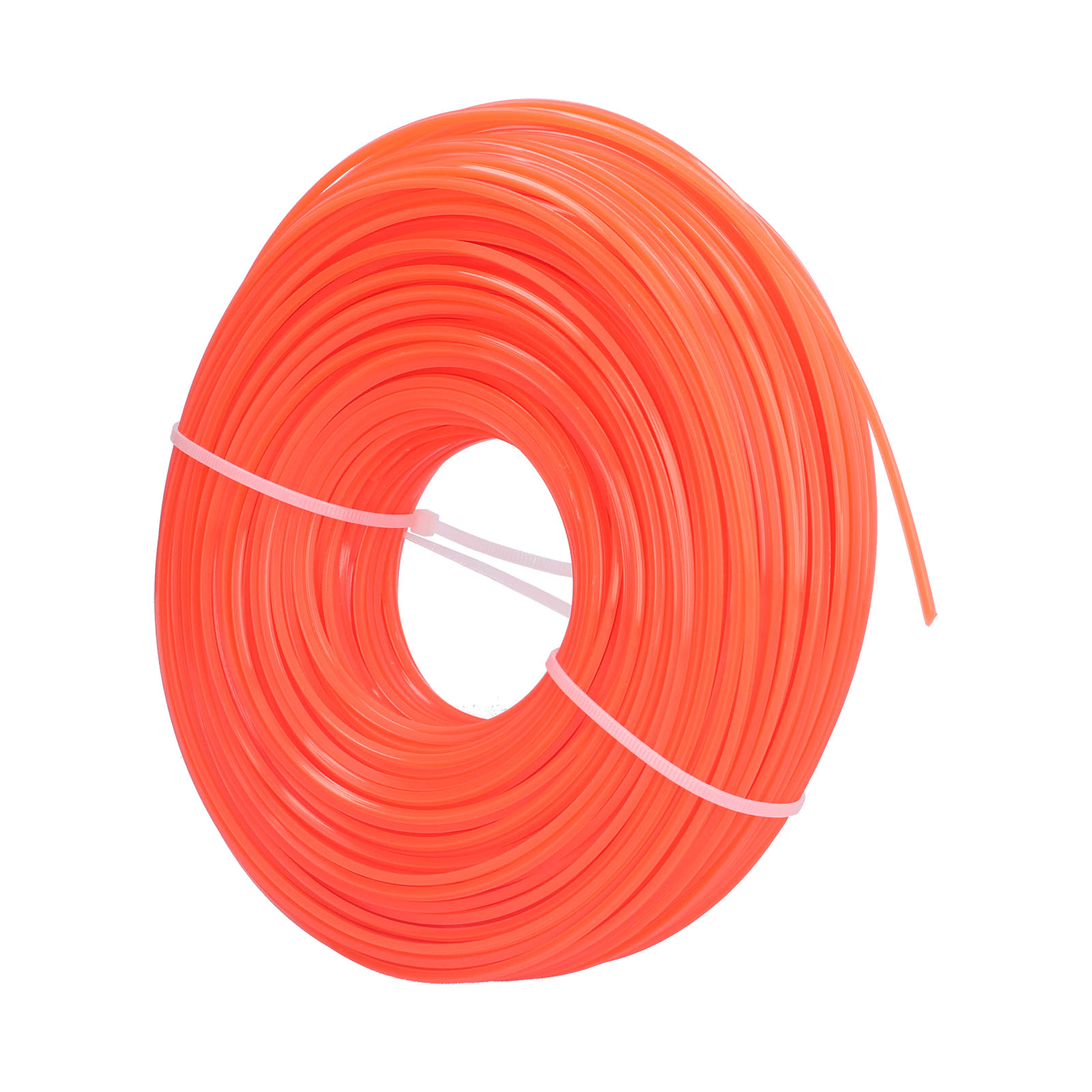 2,4 Mm Vierkant-nylon-schneidfaden, 100 M, Für Benzin-freischneider - Orangefarbener Vierkantdraht (modell: 2,4 Mm X 100 Meter)