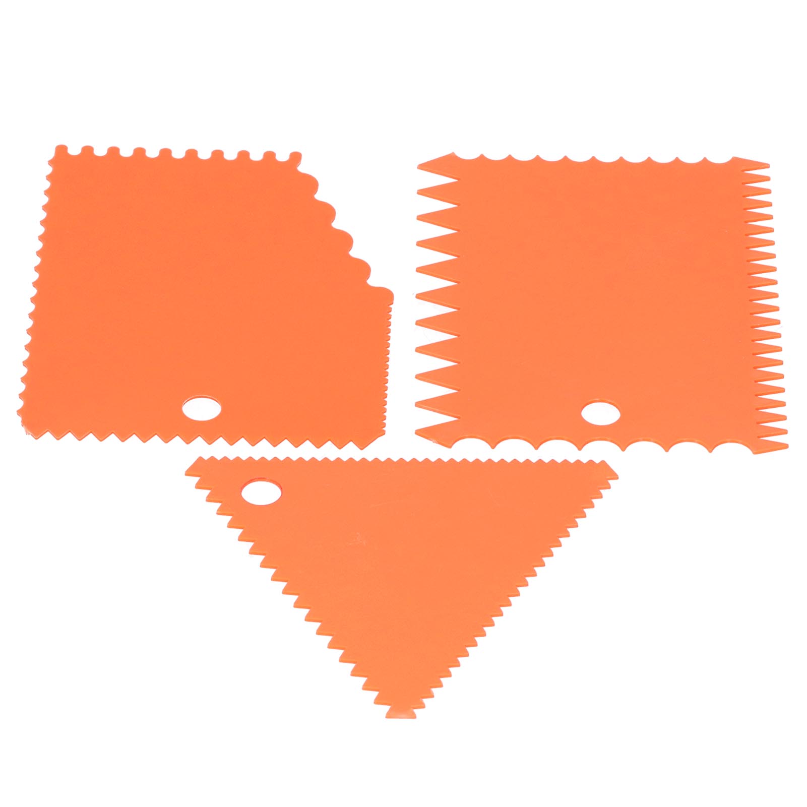 3-teiliges Sahneglätter-set, Orangefarbener, Unregelmäßig Gezackter Gebäckausstecher, Diy-kuchenwerkzeug