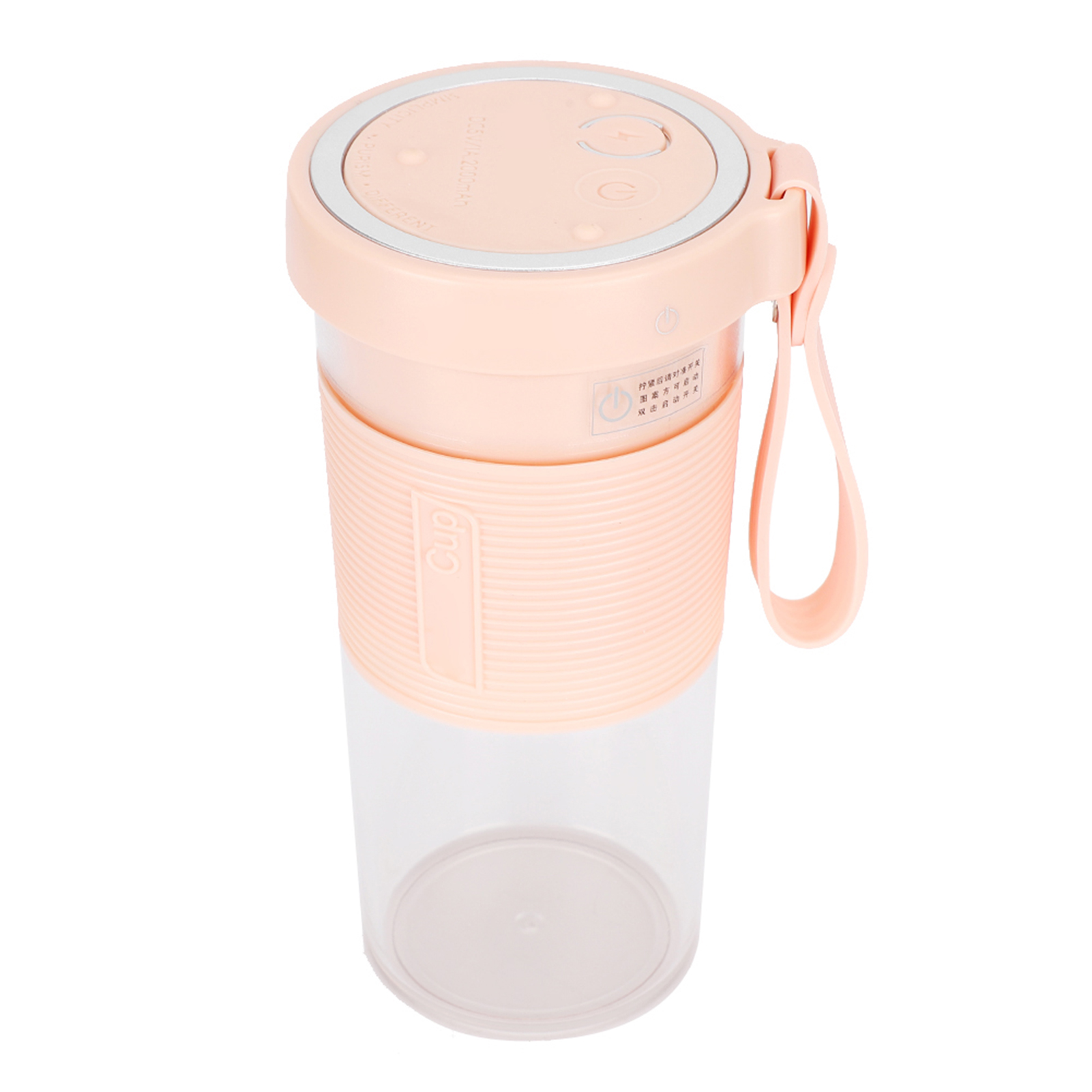 Tragbarer Elektrischer Fruchtsaftbecher Mit Dreiblättrigem Schneidkopf, 2000 Mah, Für Reisen Und Zuhause, Usb-aufladbar (pink, 320 Ml)