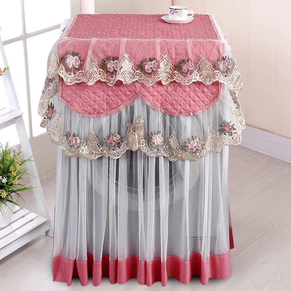 Sonnenschutz-waschmaschinenabdeckung Aus Spitze, Staubdicht, 60 X 60 X 85 Cm, Rosa