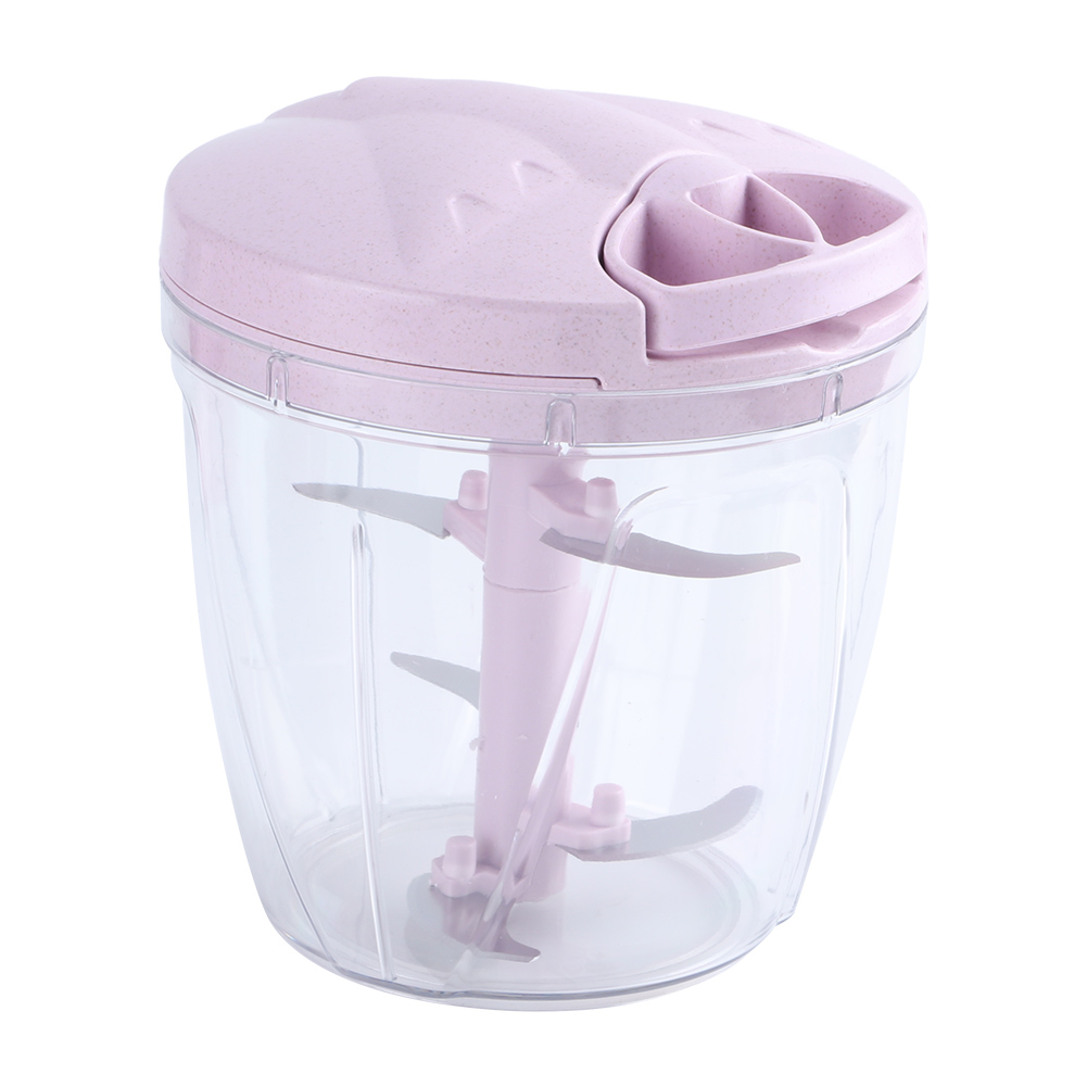 900 Ml Multifunktions-fleischzerkleinerer, Handgezogener Fleischwolf, Haushalts-küchengerät (große Größe, Rosa)