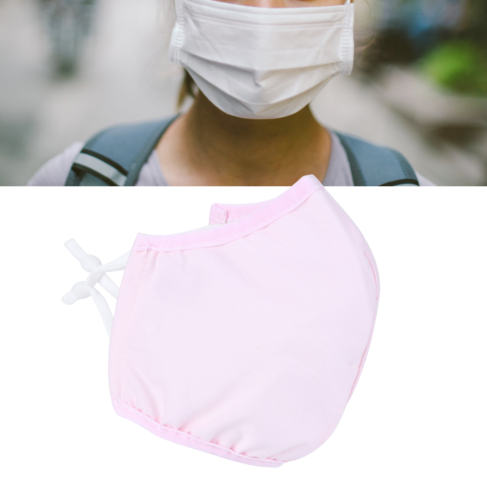 3er-pack Waschbare Gesichtsmasken Aus Baumwolle, Staubdicht, Atmungsaktiv, Mundschutz Für Erwachsene, Männer Und Frauen (rosa)
