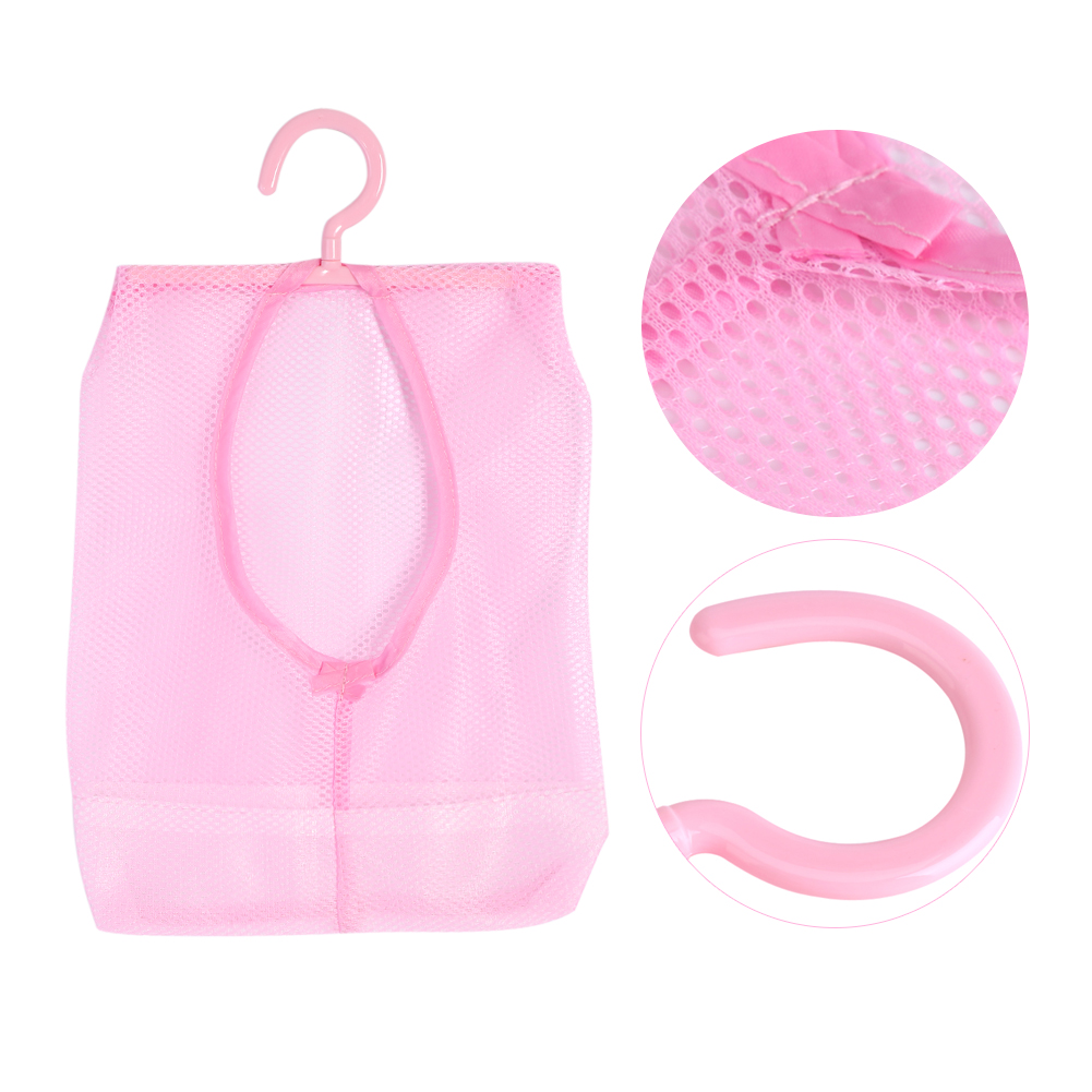 Mehrzweck-aufbewahrungsbeutel Aus Netzgewebe Zum Aufhängen Für Socken, Strümpfe, Bhs, Unterwäsche, Badezimmer, Rosa