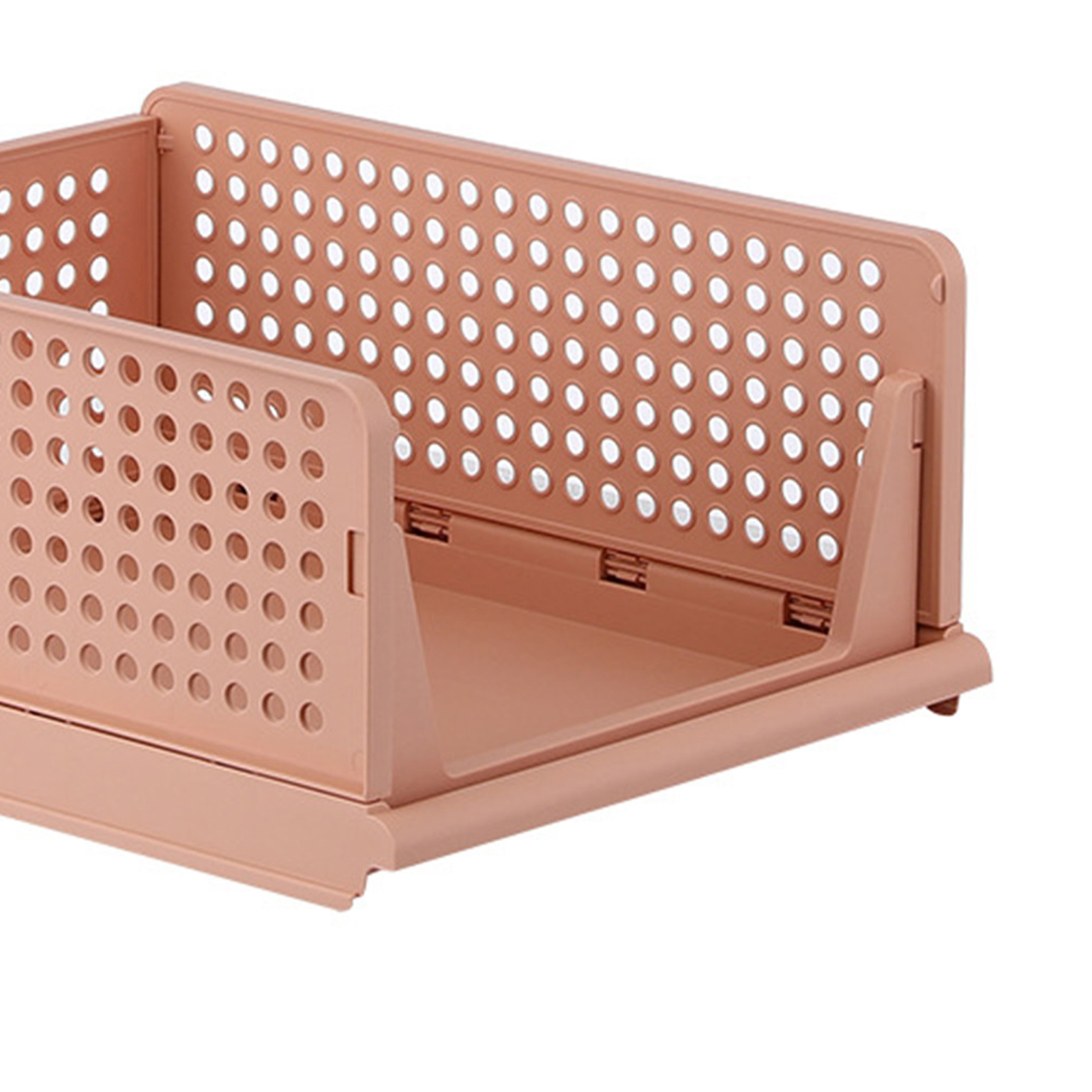 Faltbarer Kleiderschrank Mit Schubladen, Regaleinsätzen, Kleiderkorb, Rosa Deckel, Fürs Schlafzimmer, Stapelbar