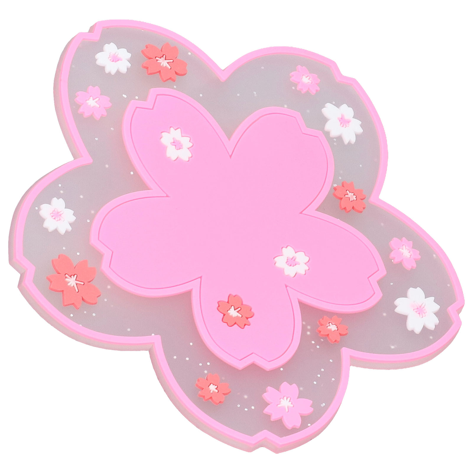 Japanische Kirschblüten-untersetzer (11,5 Cm), Rutschfest, Für Tee-, Milch- Und Kaffeetassen – Set Für Zuhause Und Büro, Rosa