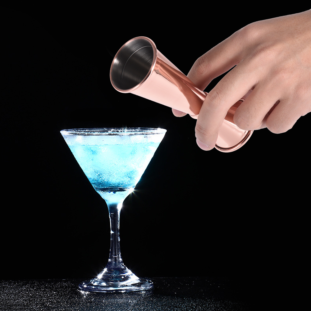 Doppel-jigger Aus Edelstahl 304, Bar-wein-cocktail-shaker, Barzubehör, Roségold