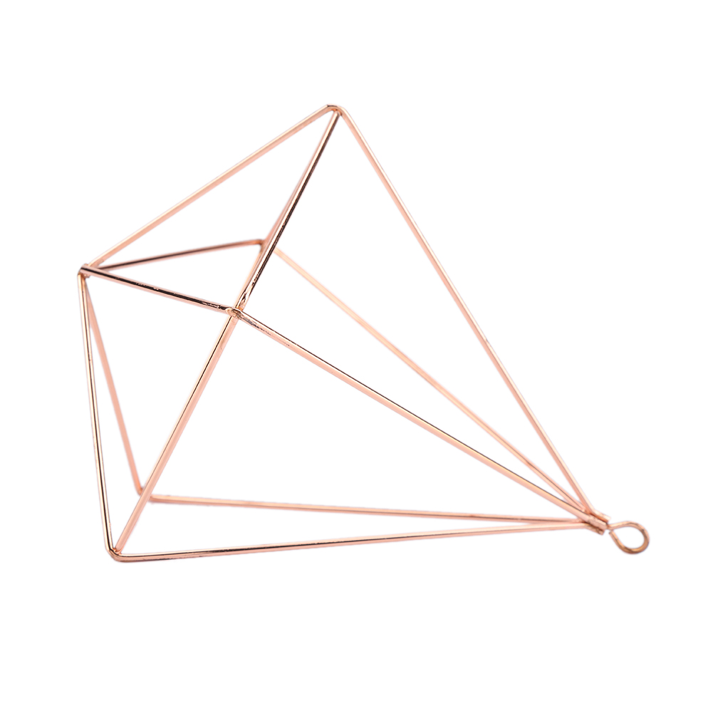 Freistehender, Hängender Geometrischer Pflanzenständer, Blumenampel, Moosfarn-pflanzendekoration (roségold)