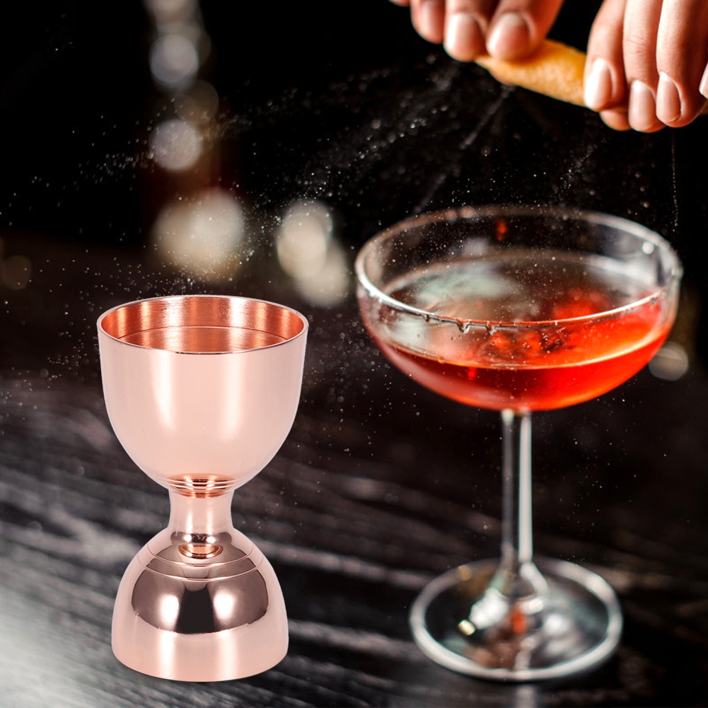 Doppelseitiger Bar-messbecher Aus Edelstahl, Wein- Und Cocktail-jigger, Barzubehör, 30/60 Ml, Roségold