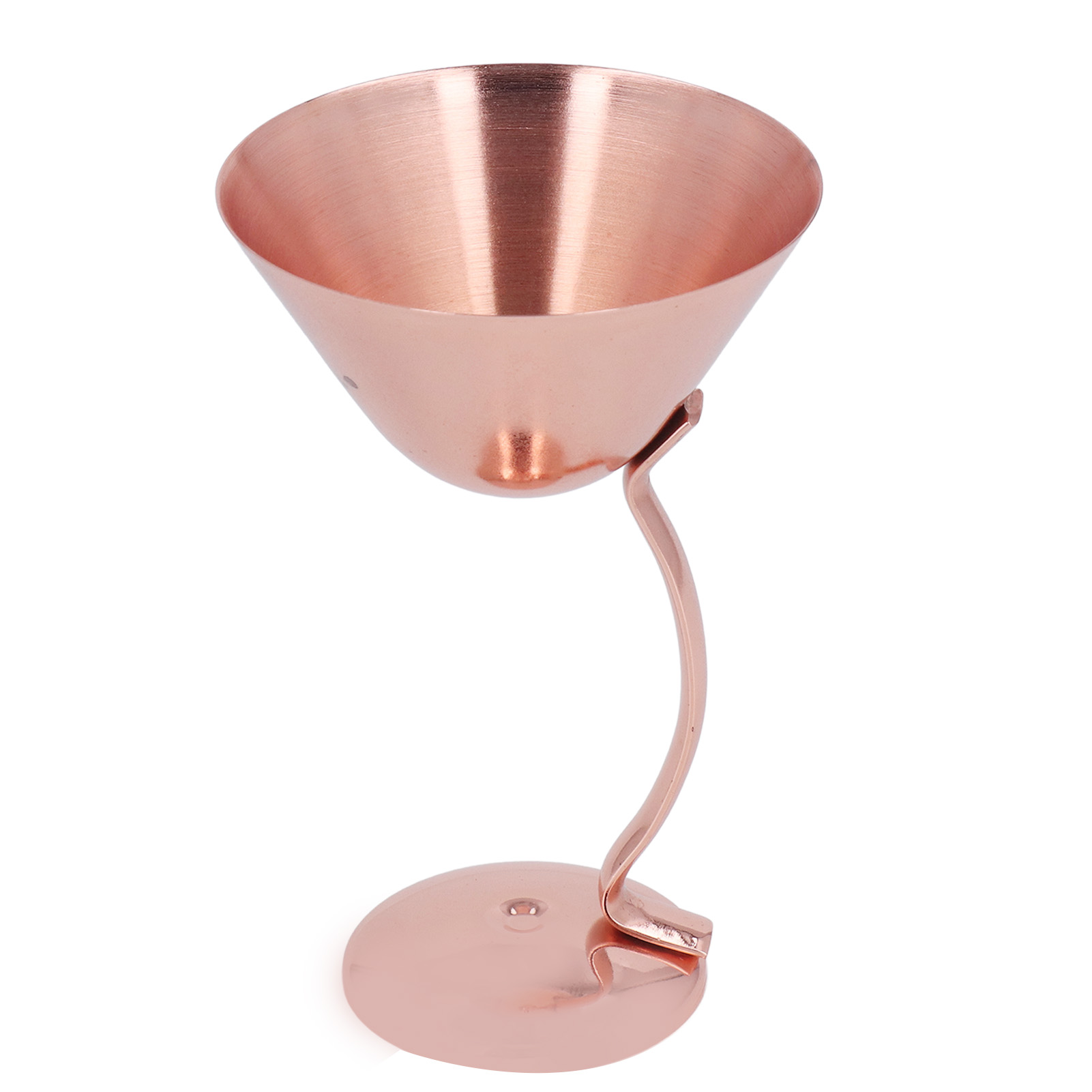 Martiniglas Aus Kupfer-edelstahl, 150 Ml, Roségoldenes Cocktailglas Aus Metall, Baraccessoire.