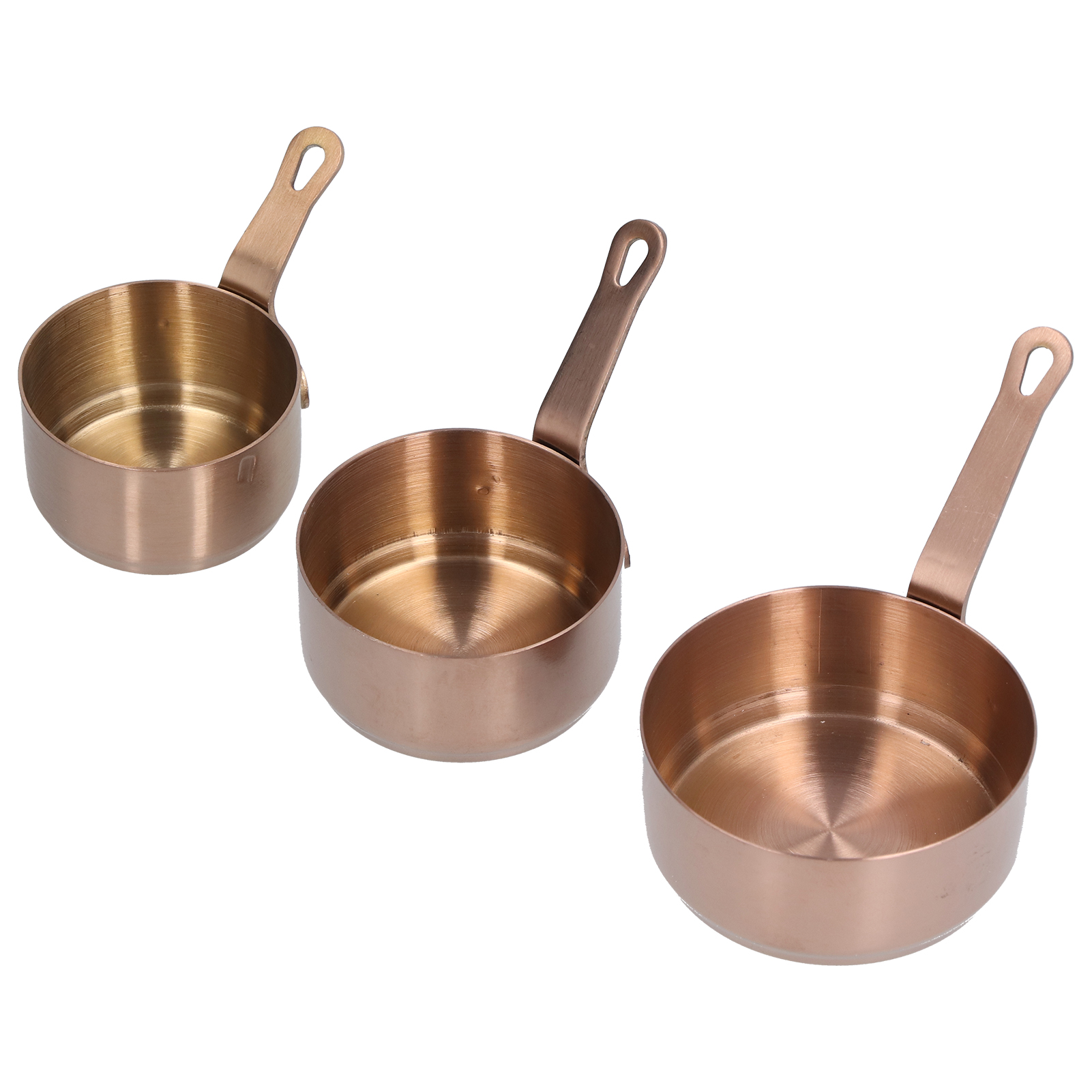 Set Aus 3 Steaksaucenschalen Aus Edelstahl 304 Mit Griff, Roségoldfarben, Für Restaurants, Tomatensauce Und Gewürze.