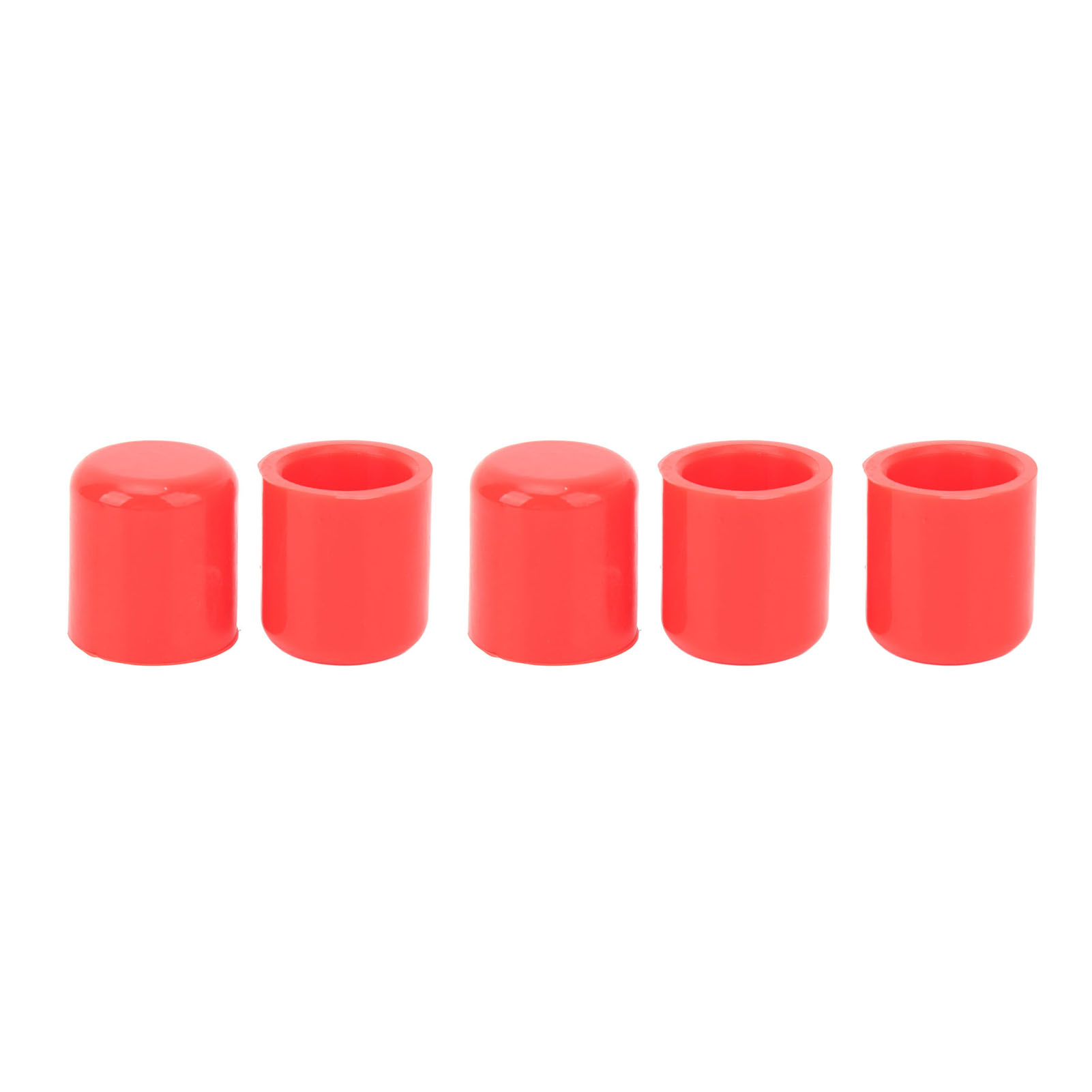 Lot De 5 Bouchons En Silicone Pour Tuyau D'Admission D'Air, Diamètre Intérieur 25 Mm, Universels, Rouges.