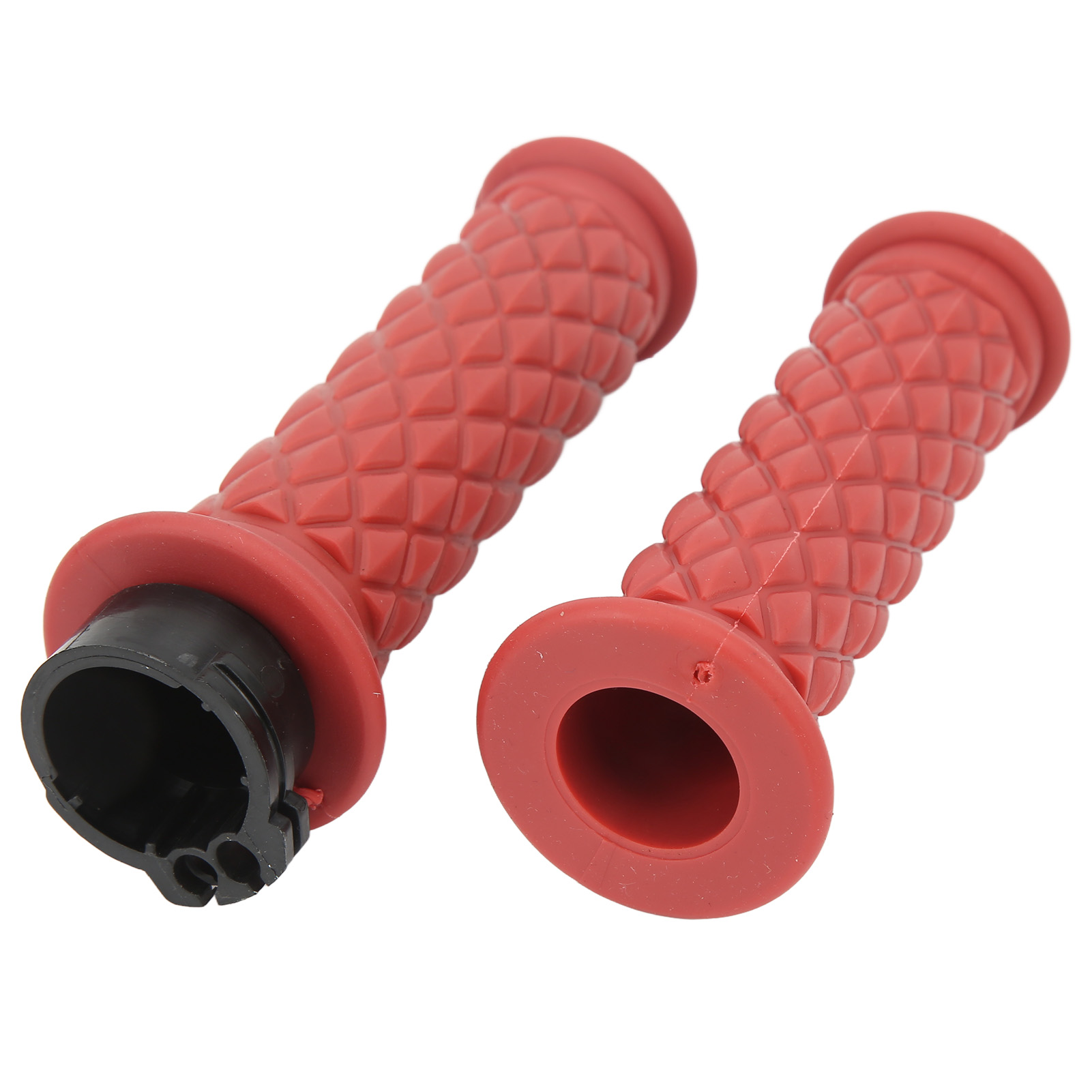 1 Paire De Poignées De Guidon De Moto 25 Mm, Gauche Et Droite, Poignées D'Accélérateur Universelles De Remplacement Pour Cbr600rr Et Cbr1000rr, Rouges