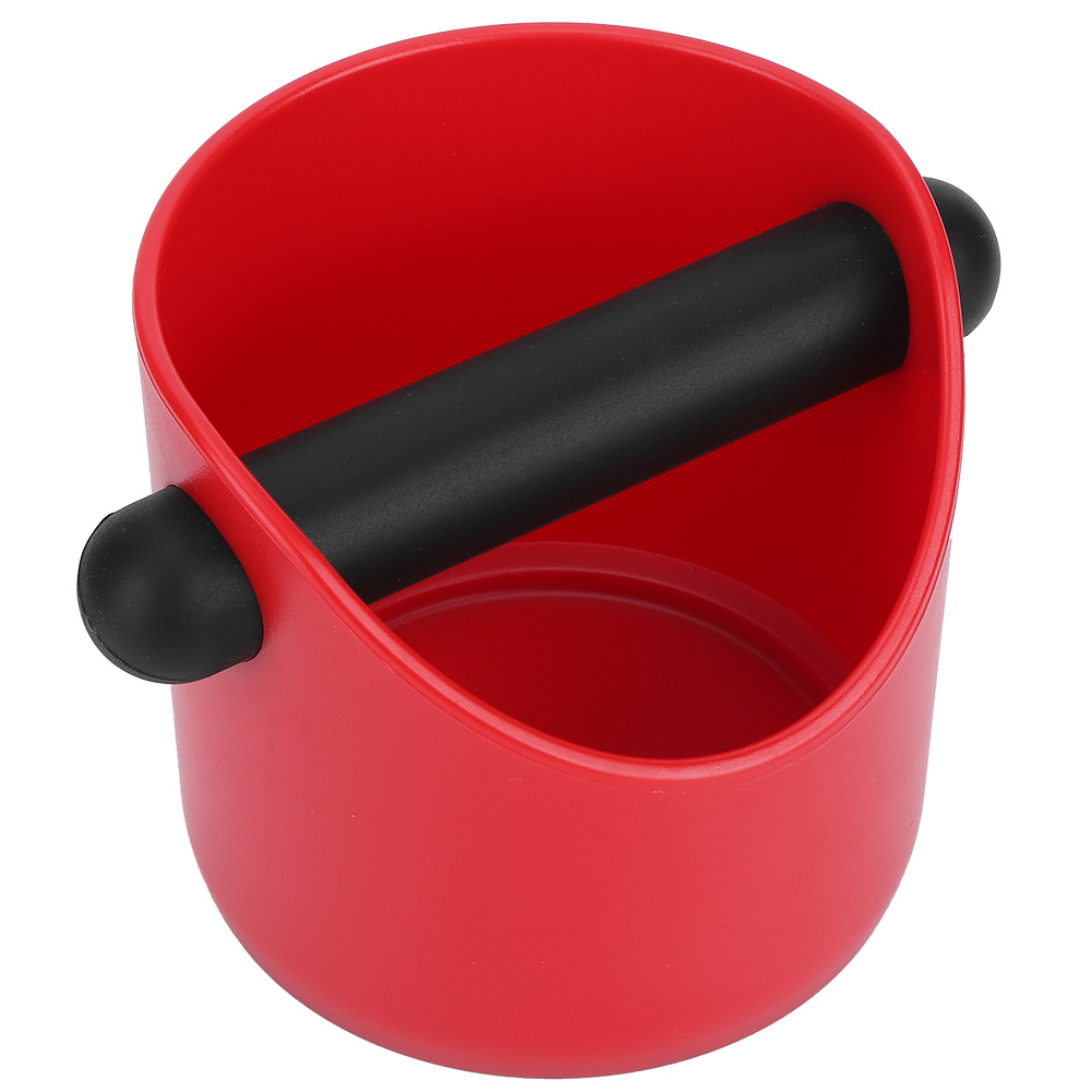Mini-kaffeesatzbehälter, Rutschfest, Gerader Anschluss, Haushalts-kaffeesatzeimer, Abklopfbehälter (rot)