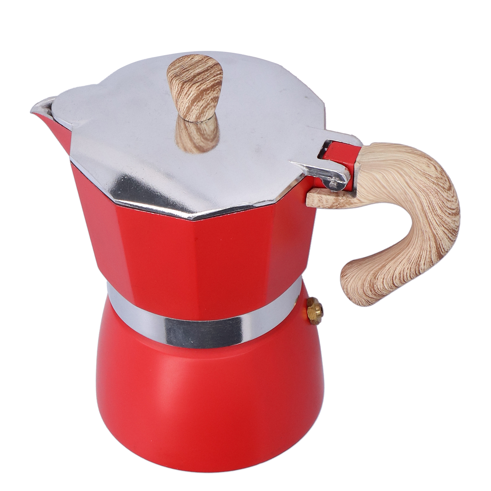 150-ml-kaffeekanne, Mokka-kaffeebereiter Für Gas- Und Ethanolherde, Rot