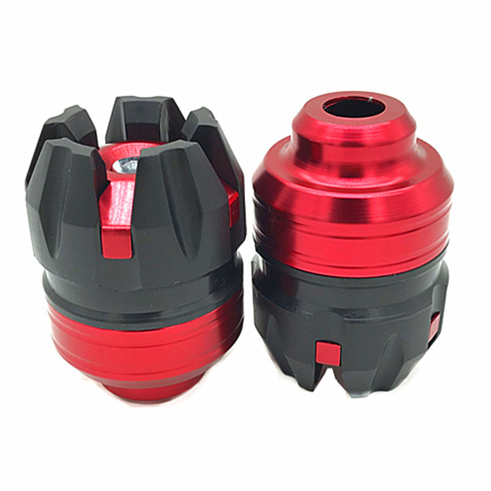 1 Paire De Coupelles De Fourche Avant De Moto En Alliage D'Aluminium, Protection Anti-chute, Pour Modification, Rouge